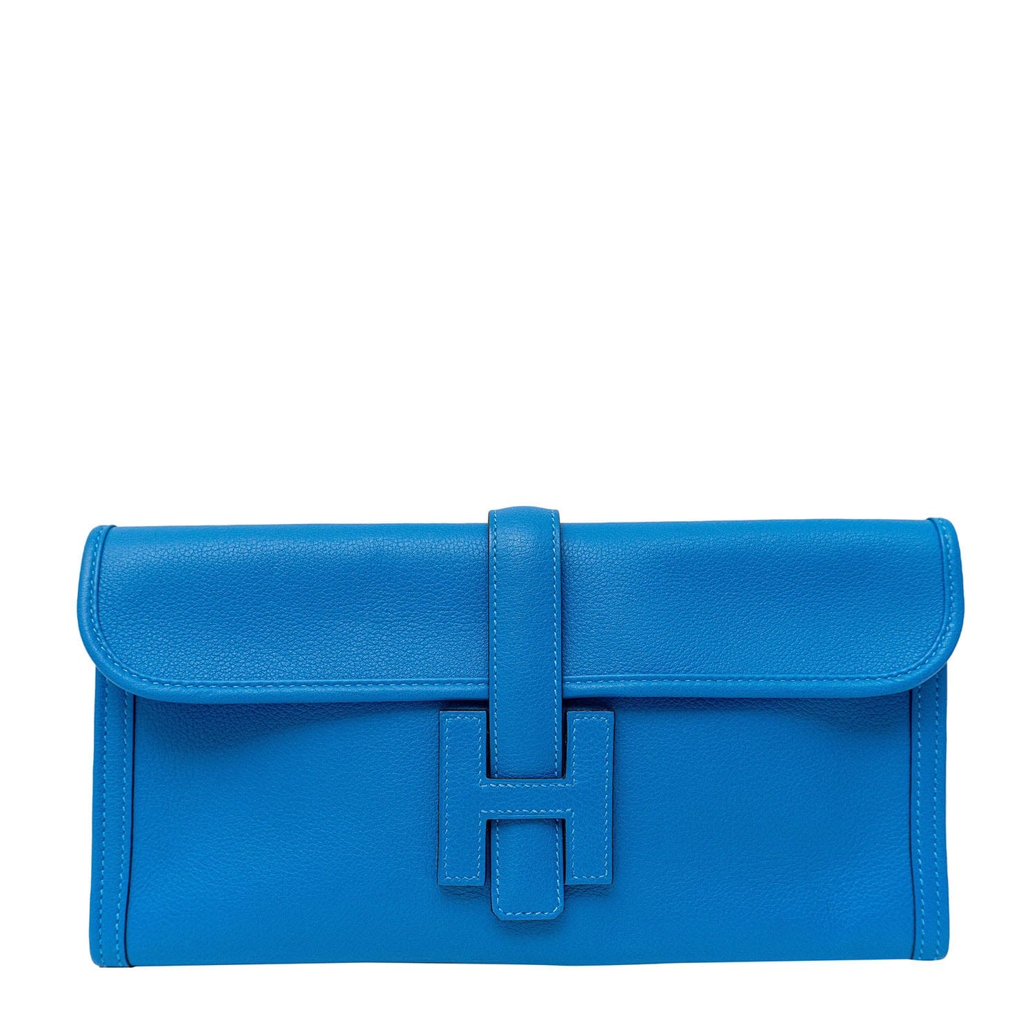 Hermès Hermès Jige Elan 29 Clutch in Blue Hydra Evercolor SYCH52169B