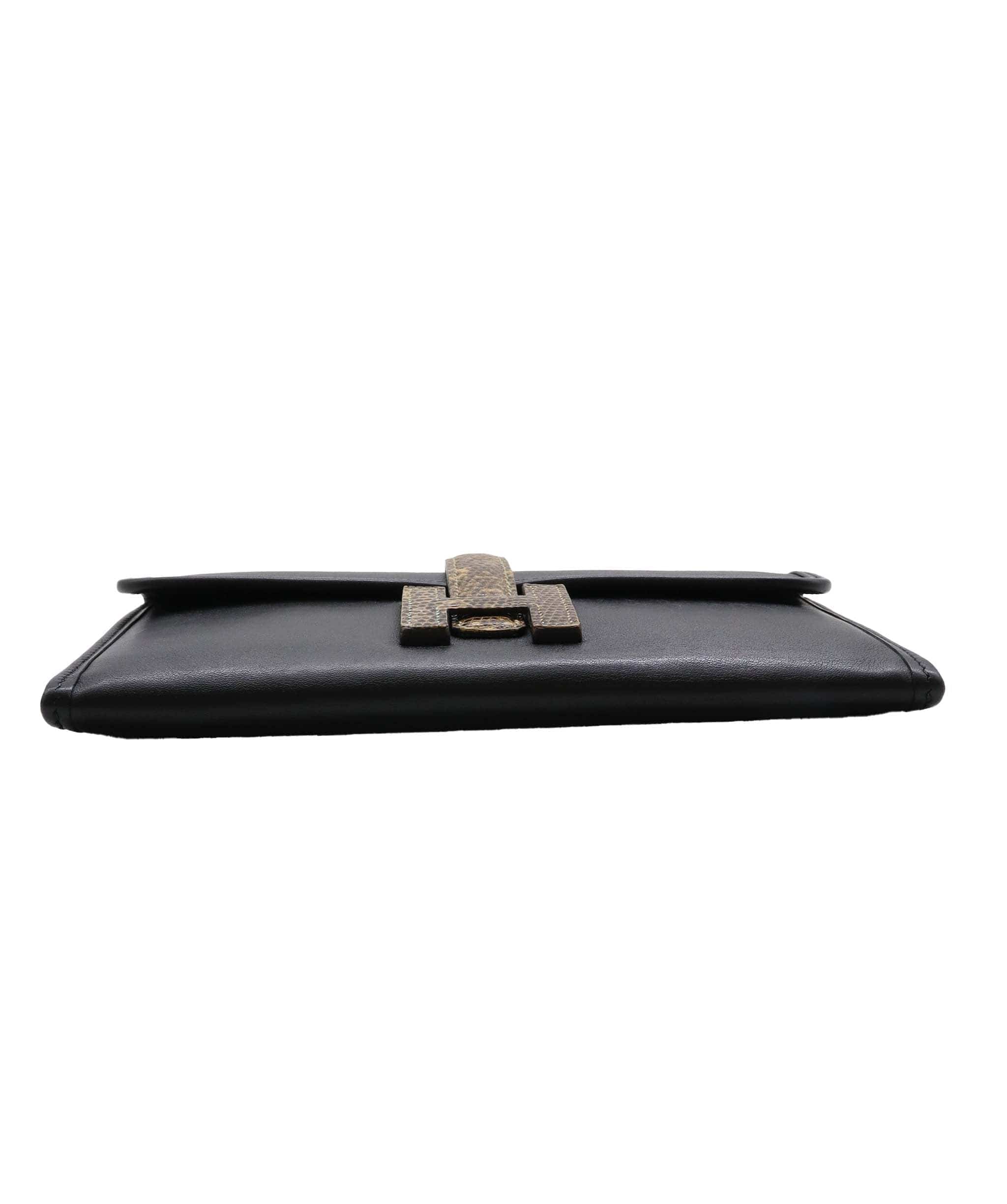 Hermès HERMES Jige Elan Clutch Bag  Leather - DXBS1342