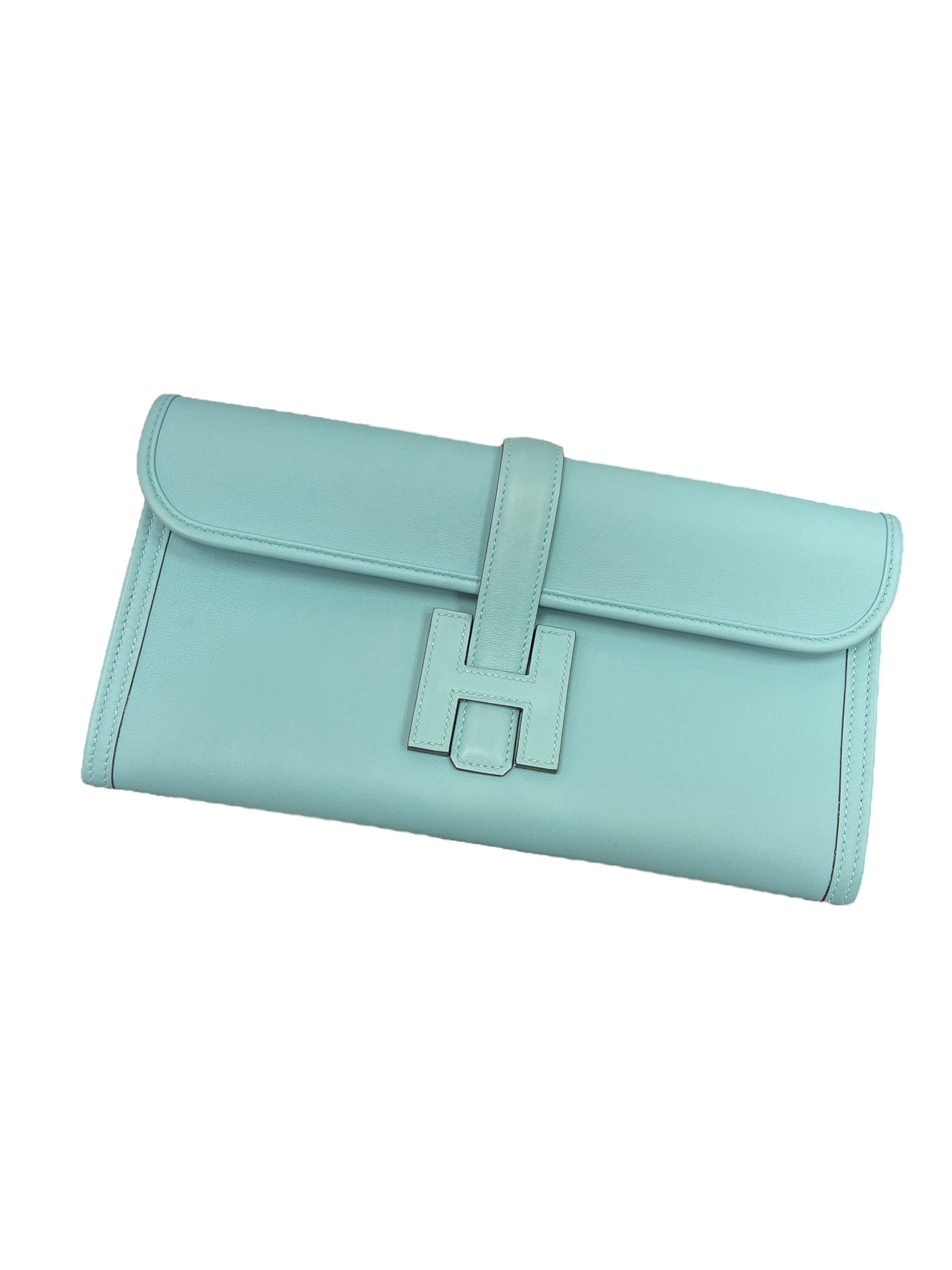 Hermès Hermès Jige Elan Turquoise Swift #T SKC1771