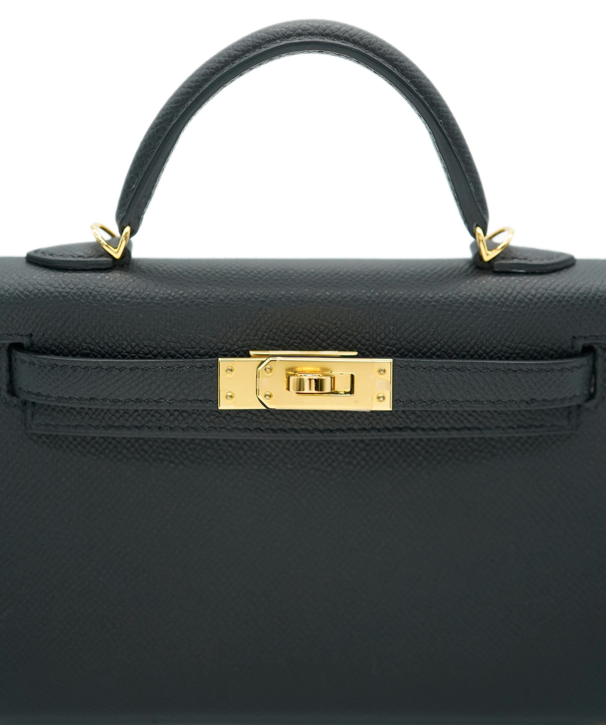 Hermès Hermès Kelly 20 Black Epsom  GHW ALC1462