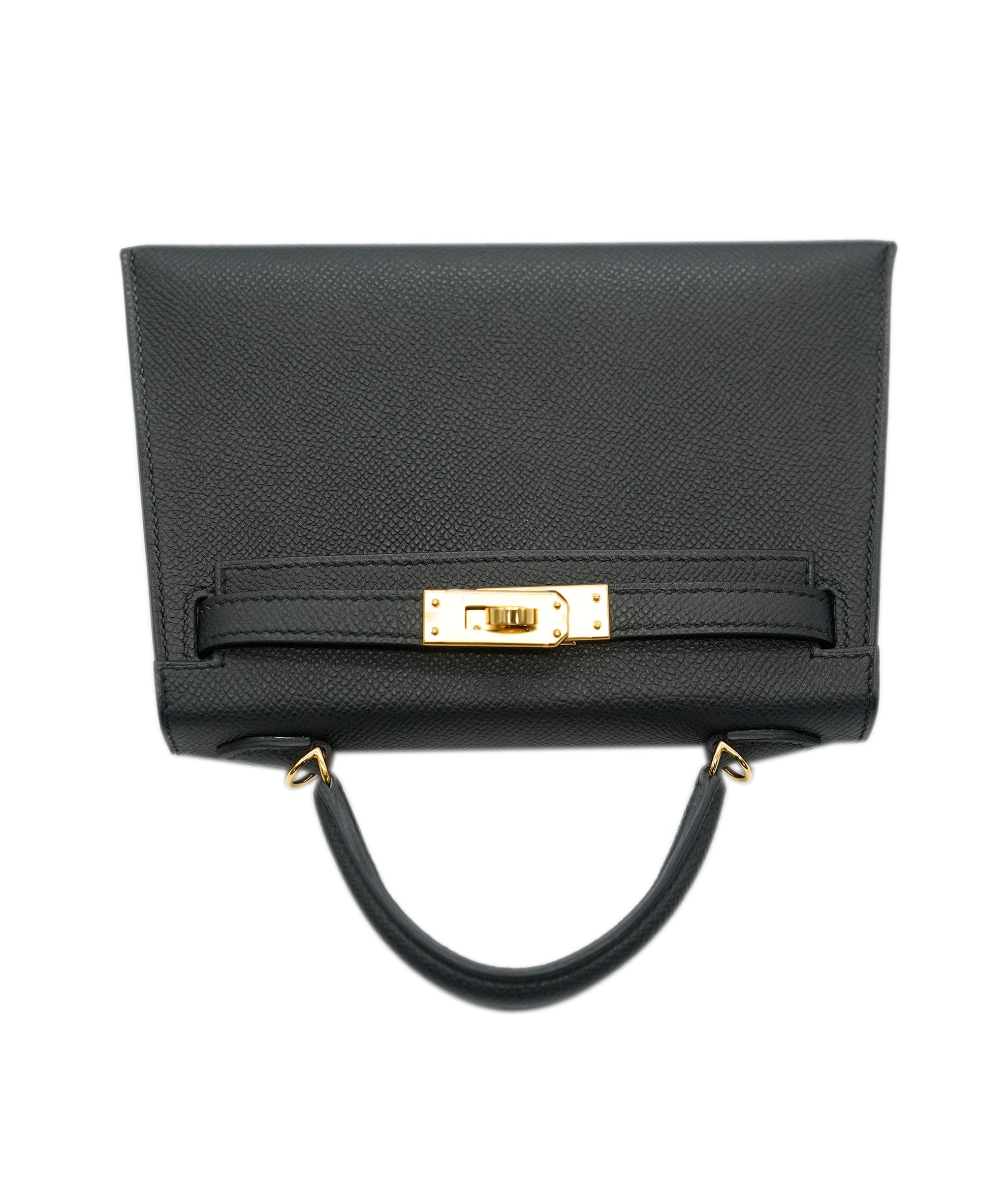 Hermès Hermès Kelly 20 Black Epsom  GHW ALC1462