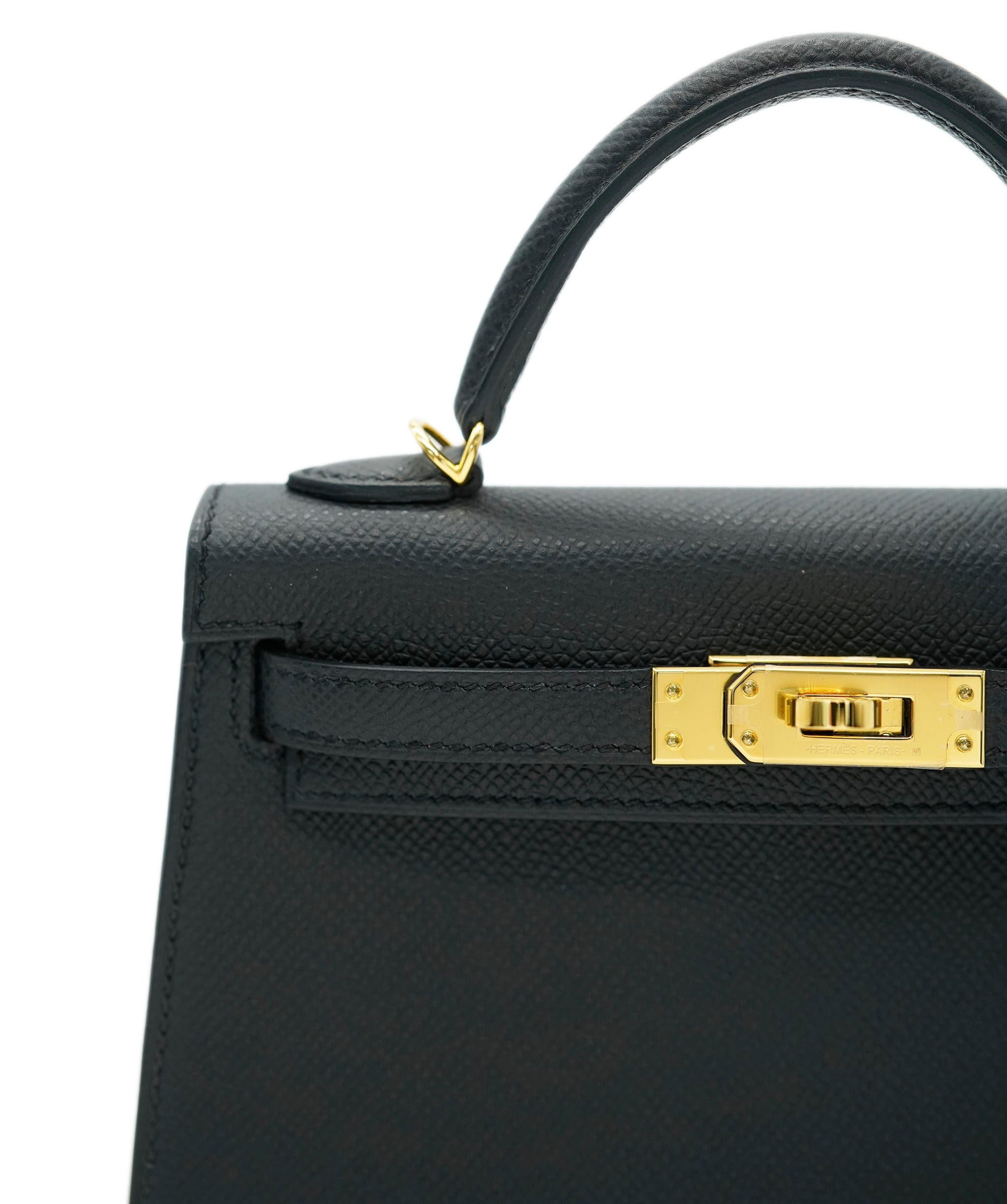 Hermès Hermès Kelly 20 Black Epsom  GHW ALC1462