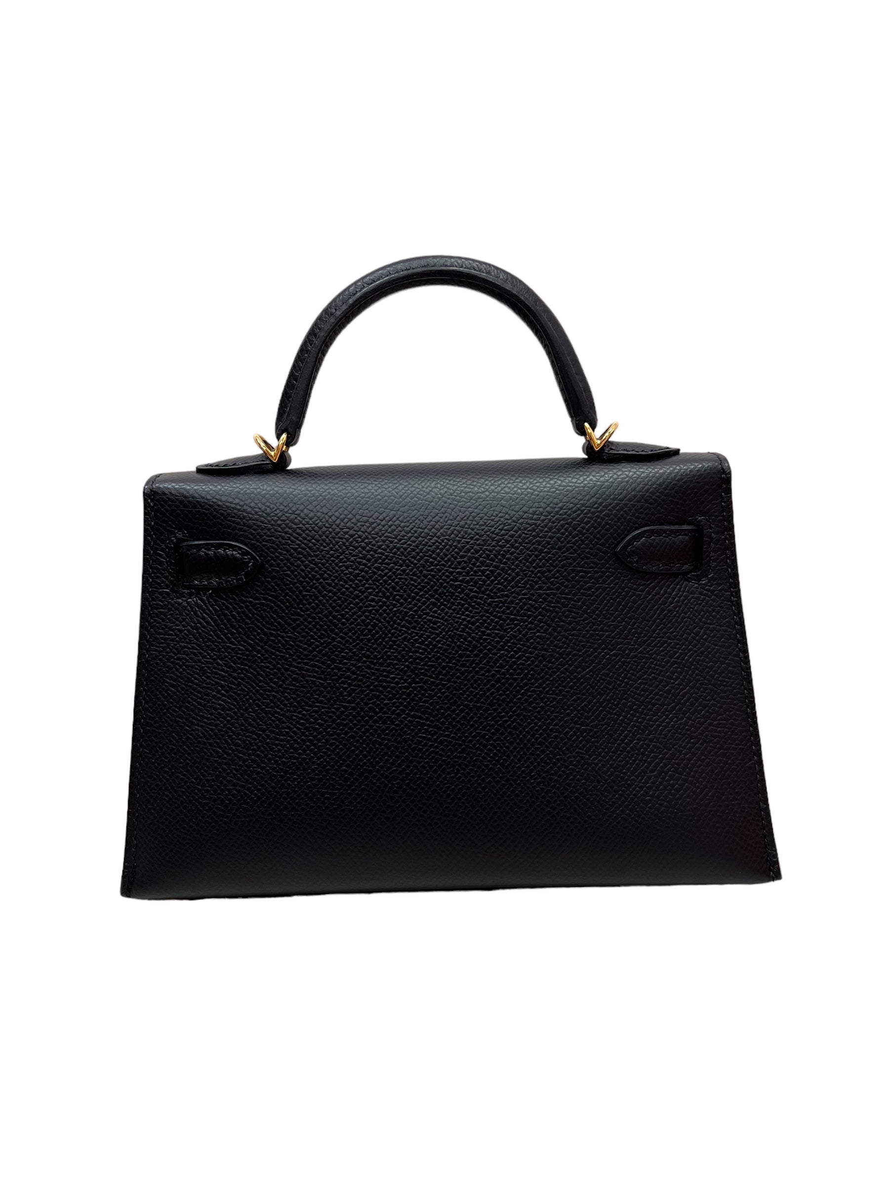 Hermès Hermes Kelly 20 Black Epsom GHW #Z SKC1725