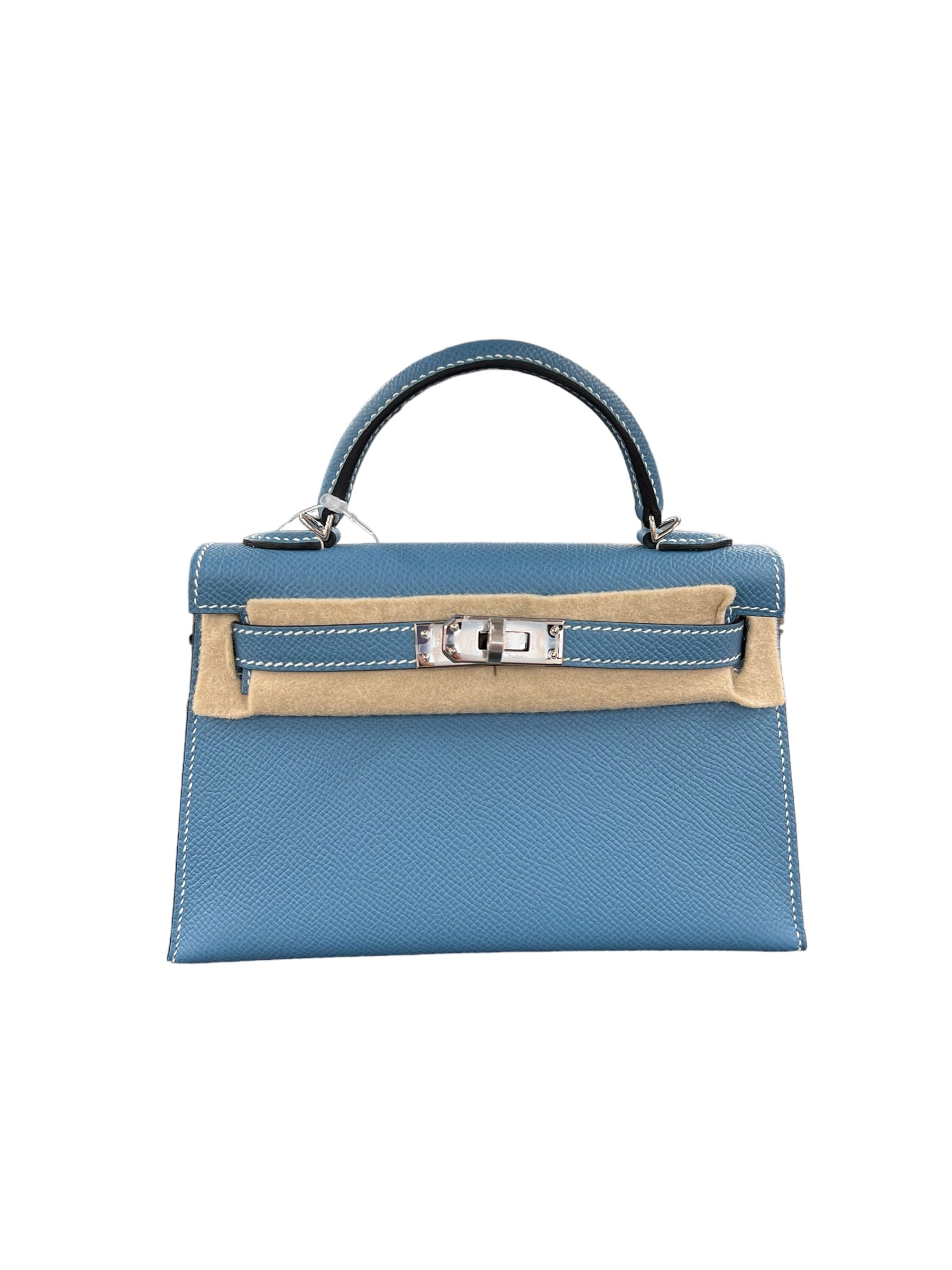 Hermès Hermes Kelly 20 Bleu Jean Epsom PHW #B SKCB-080982