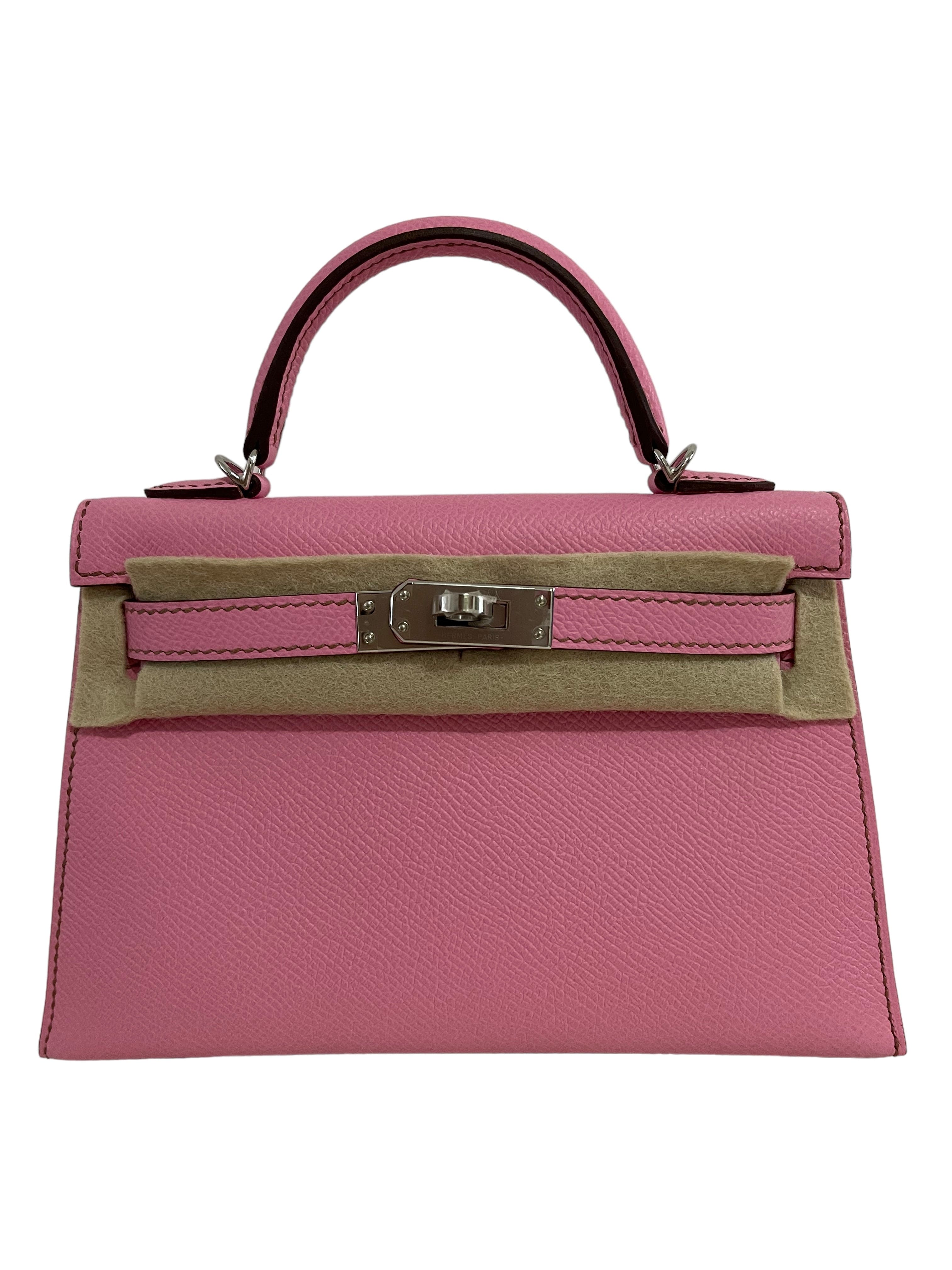 Hermès Hermes Kelly 20 Bubblegum Epsom PHW #U SKCB-085015