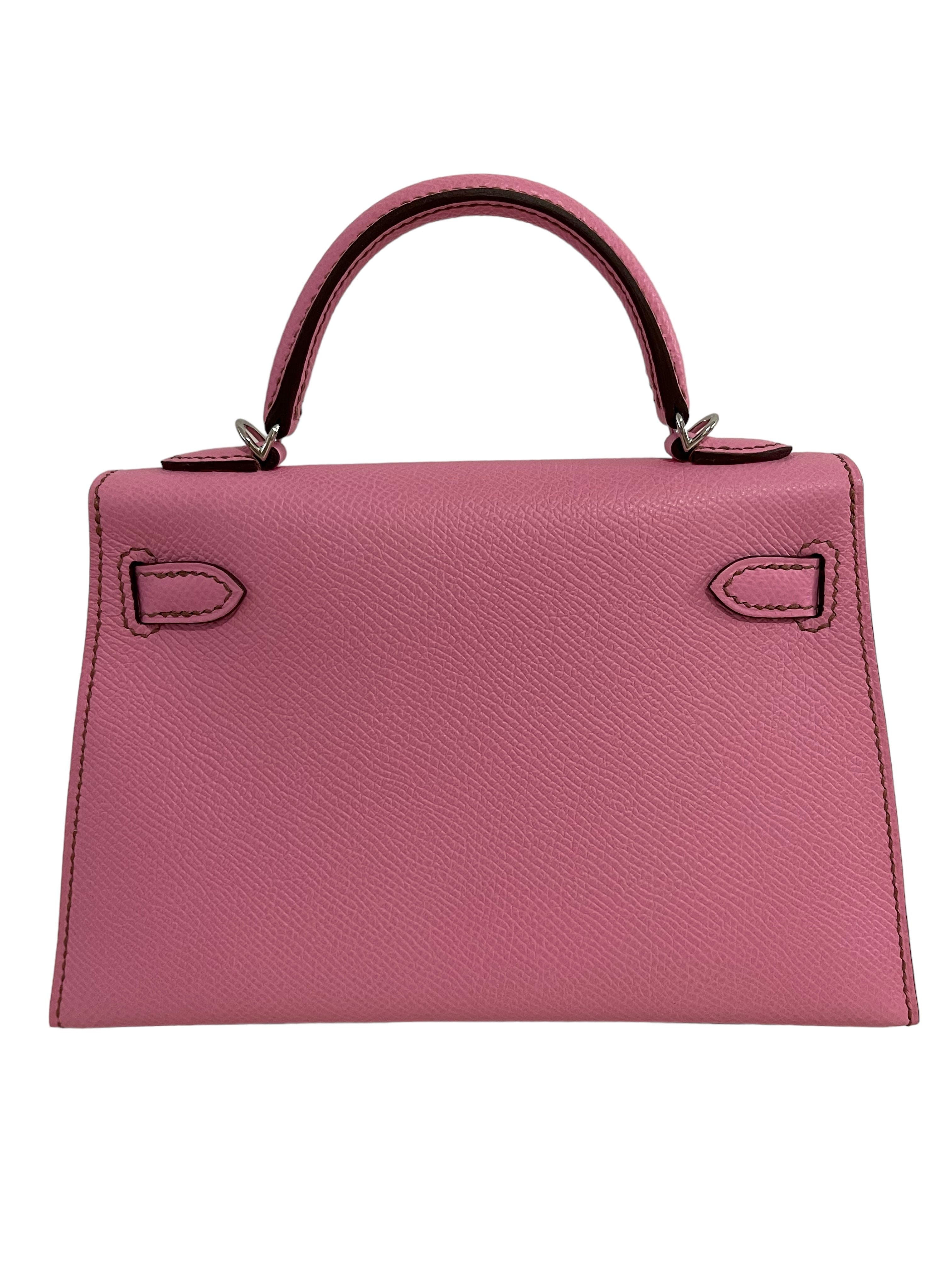 Hermès Hermes Kelly 20 Bubblegum Epsom PHW #U SKCB-085015