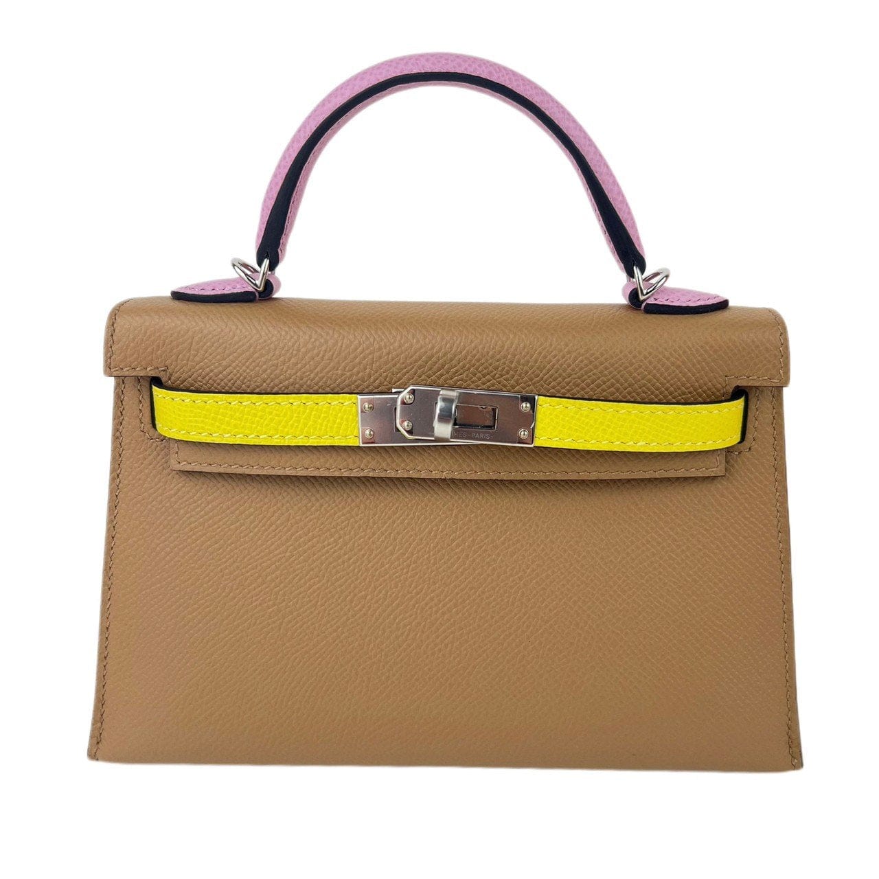 Hermès Hermes Kelly 20 Chai/Mauve sylvestre/Lime Epsom PHW #U SKCB-085017