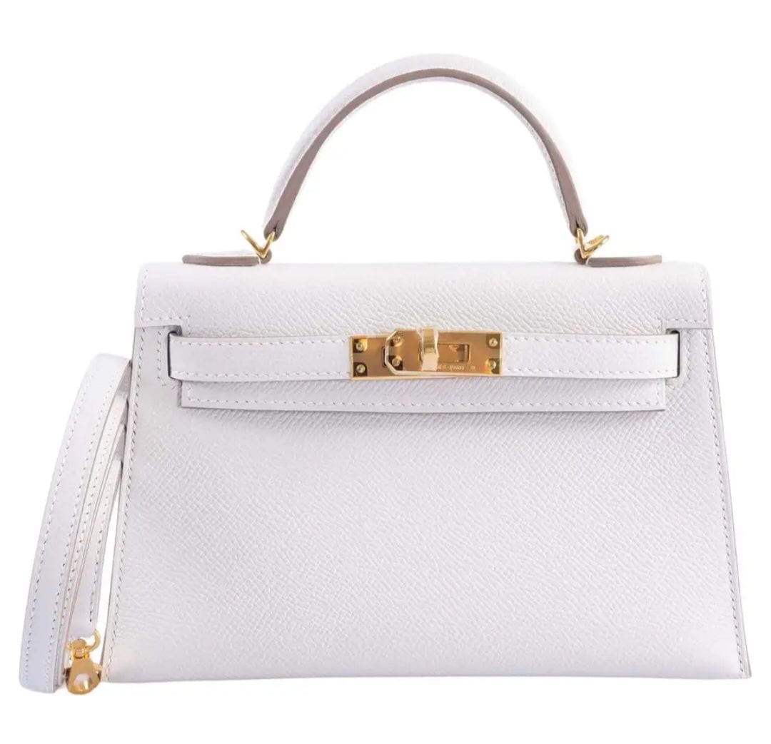 Hermès Hermes Kelly 20 Gris pale Epsom GHW #B SKCB-086277