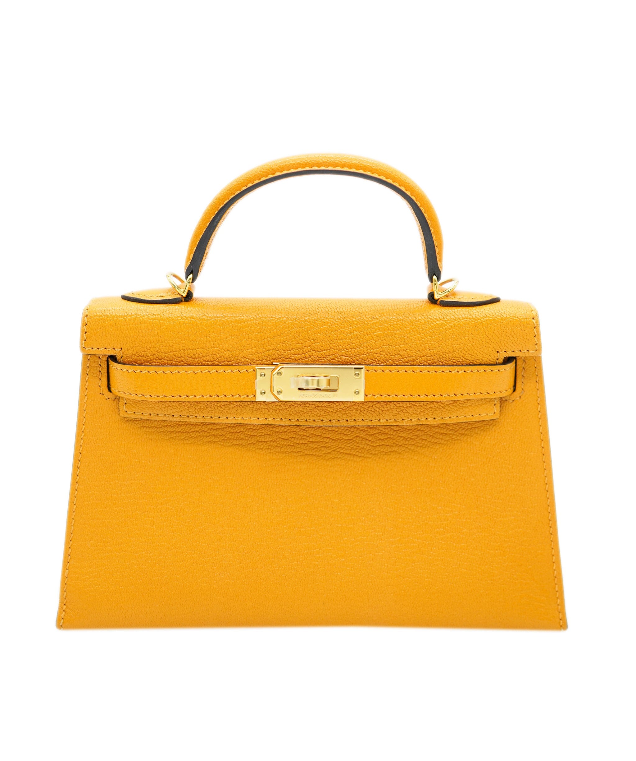 Hermès Hermes Kelly 20 Moutard Chevre GHW #A SKC1589