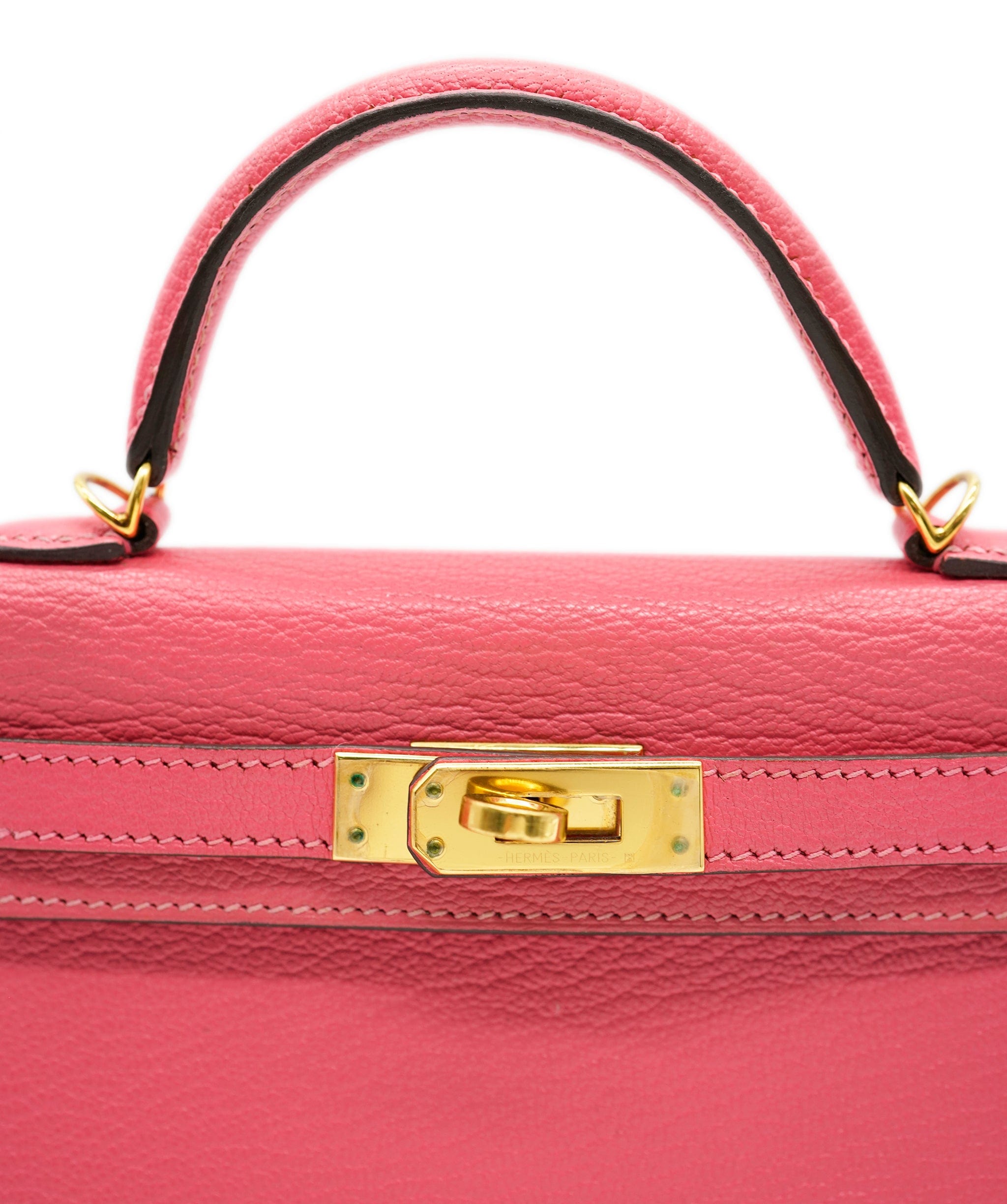 Hermès Hermes Kelly 20 Rose Lipstick Chevre GHW #A SKC1526