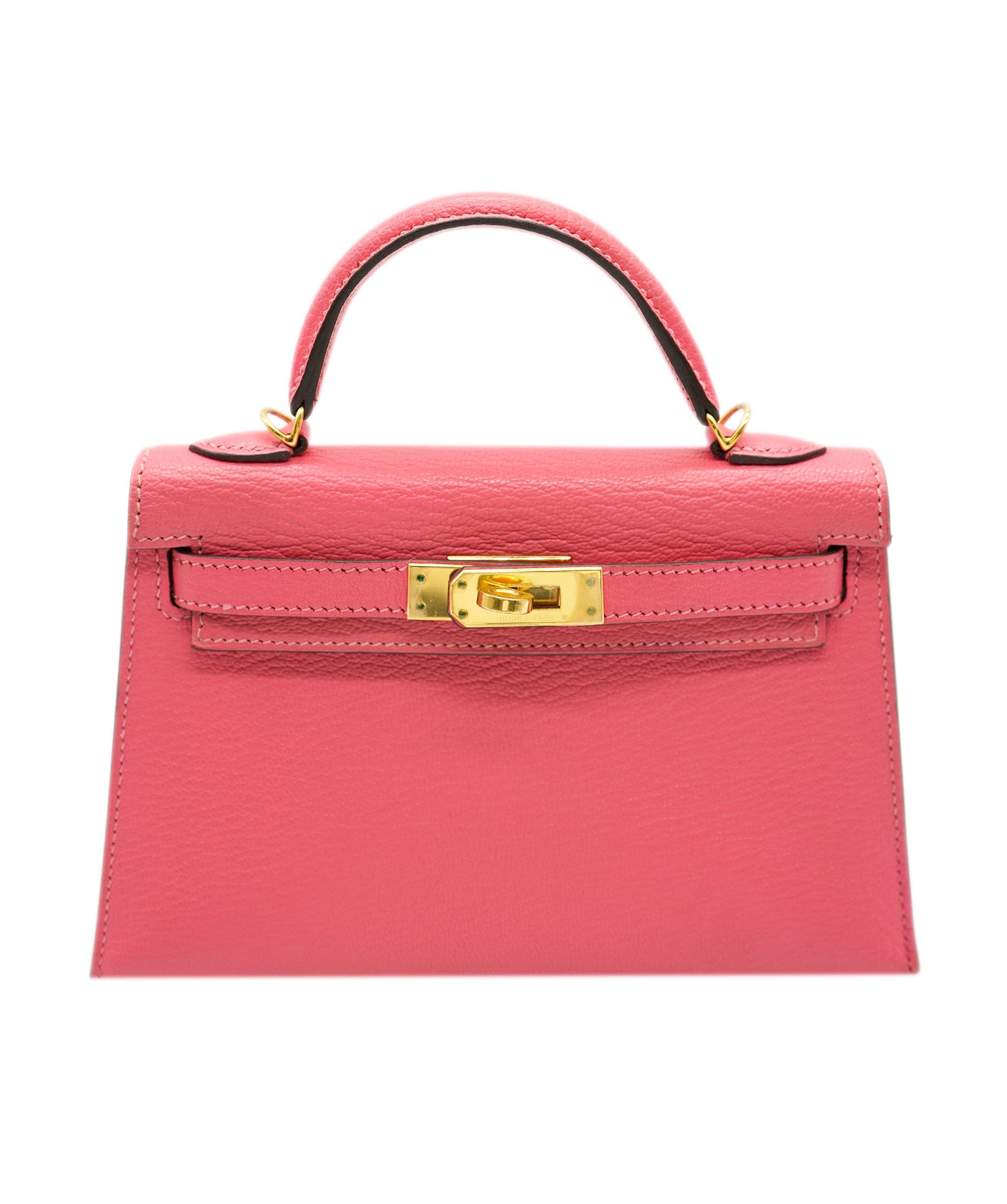 Hermès Hermes Kelly 20 Rose Lipstick Chevre GHW #A SKC1526