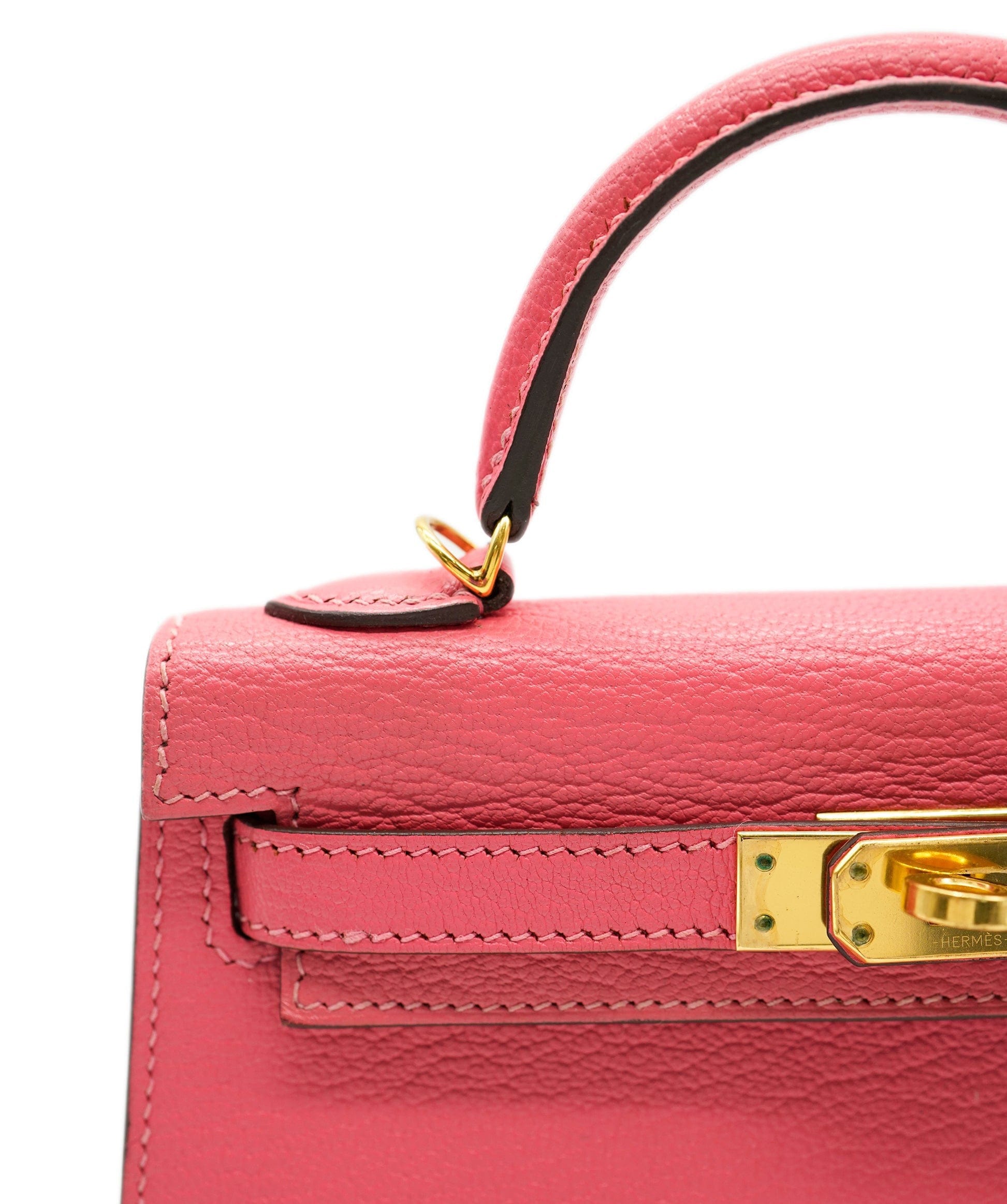 Hermès Hermes Kelly 20 Rose Lipstick Chevre GHW #A SKC1526