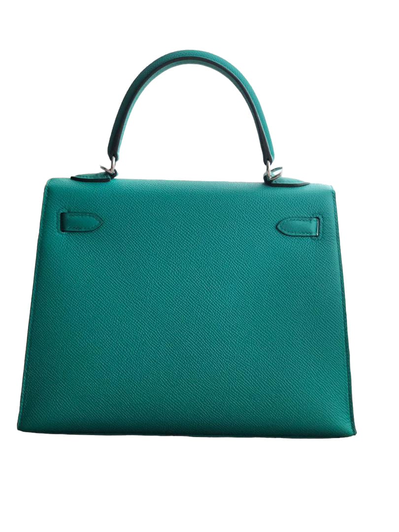 Hermès Hermes Kelly 25 Sellier Vert Verone Epsom PHW #D SKC1550