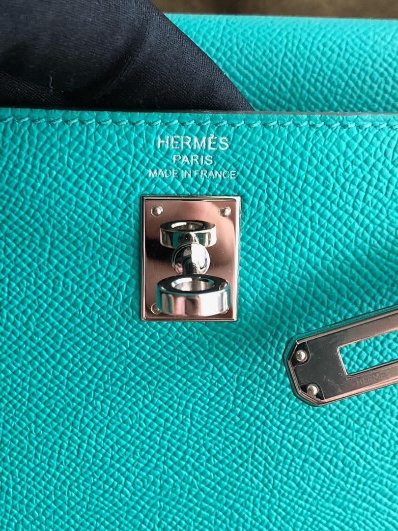 Hermès Hermes Kelly 25 Sellier Vert Verone Epsom PHW #D SKC1550