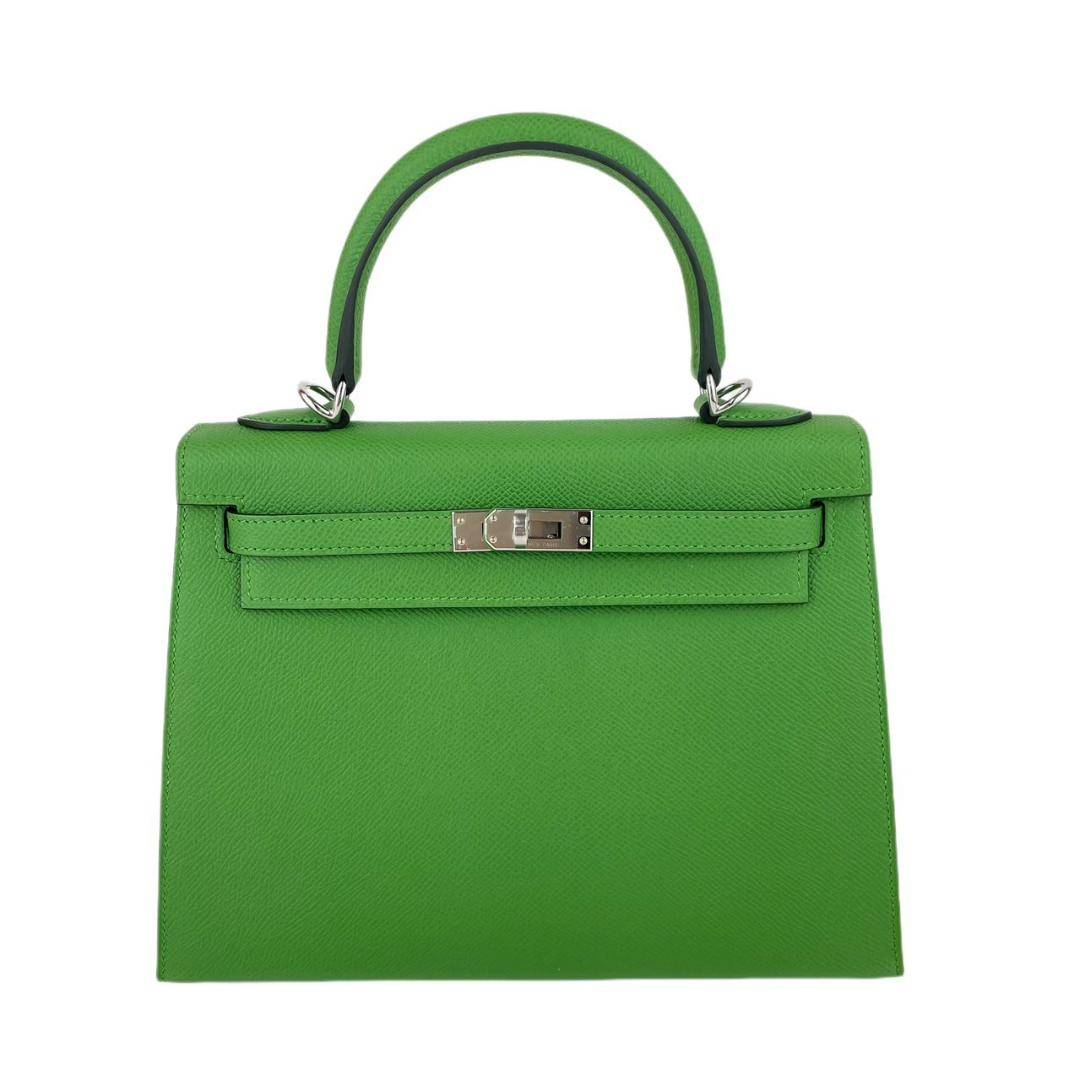 Hermès Hermès Kelly 25 Sellier Vert Yucca Epsom PHW #B SKCB-092930