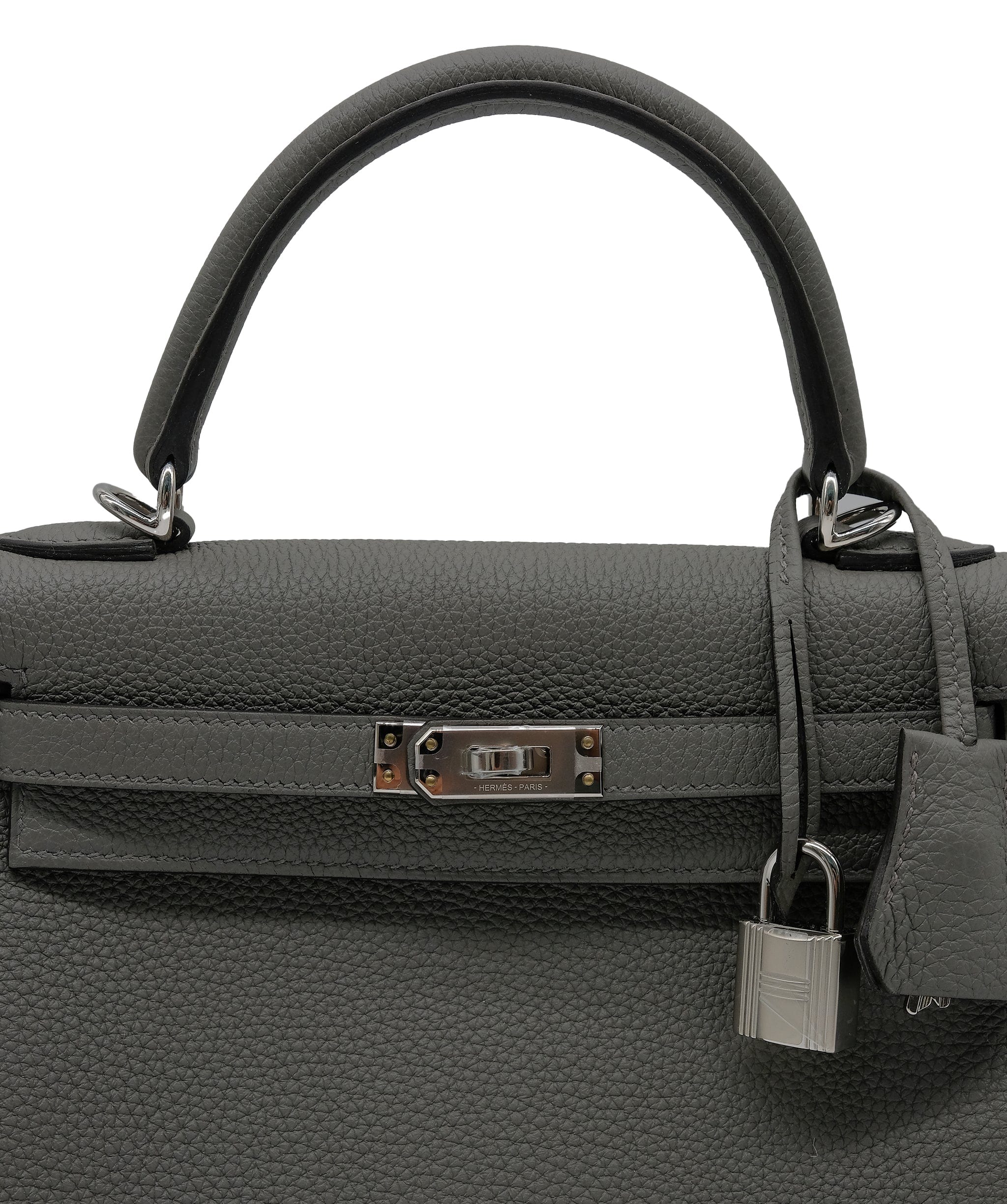 Hermès Hermes kelly 25 Togo Gris Meyer PHW Stamp B 2023 RJC3126