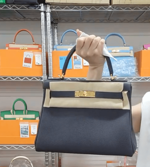 Hermès **Hermes Kelly 28 Caban Togo GHW #B SKCB-105899