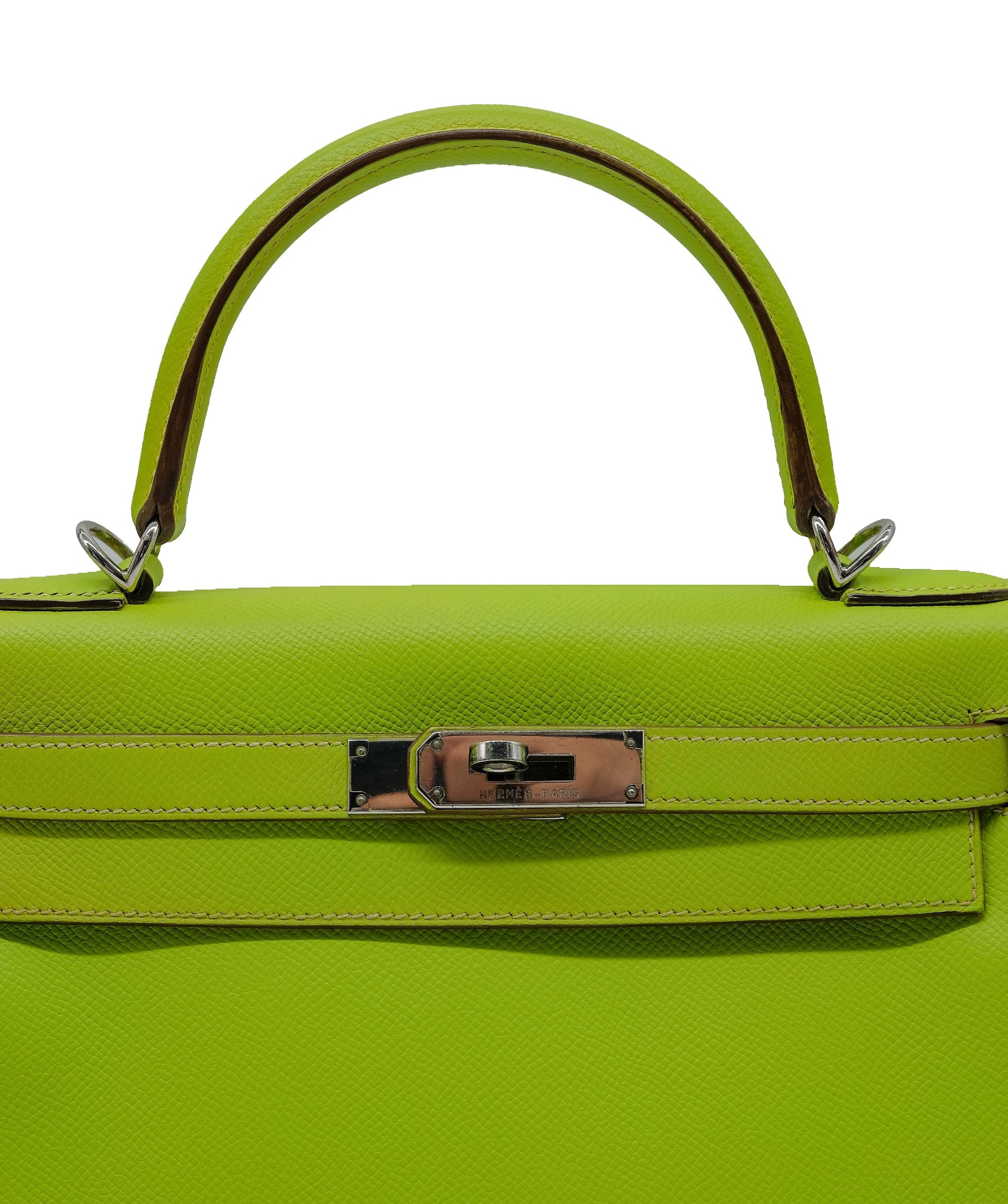 Hermès Hermes Kelly 28 Candy Kiwi / Lichen Epsom PHW #O SKL1711