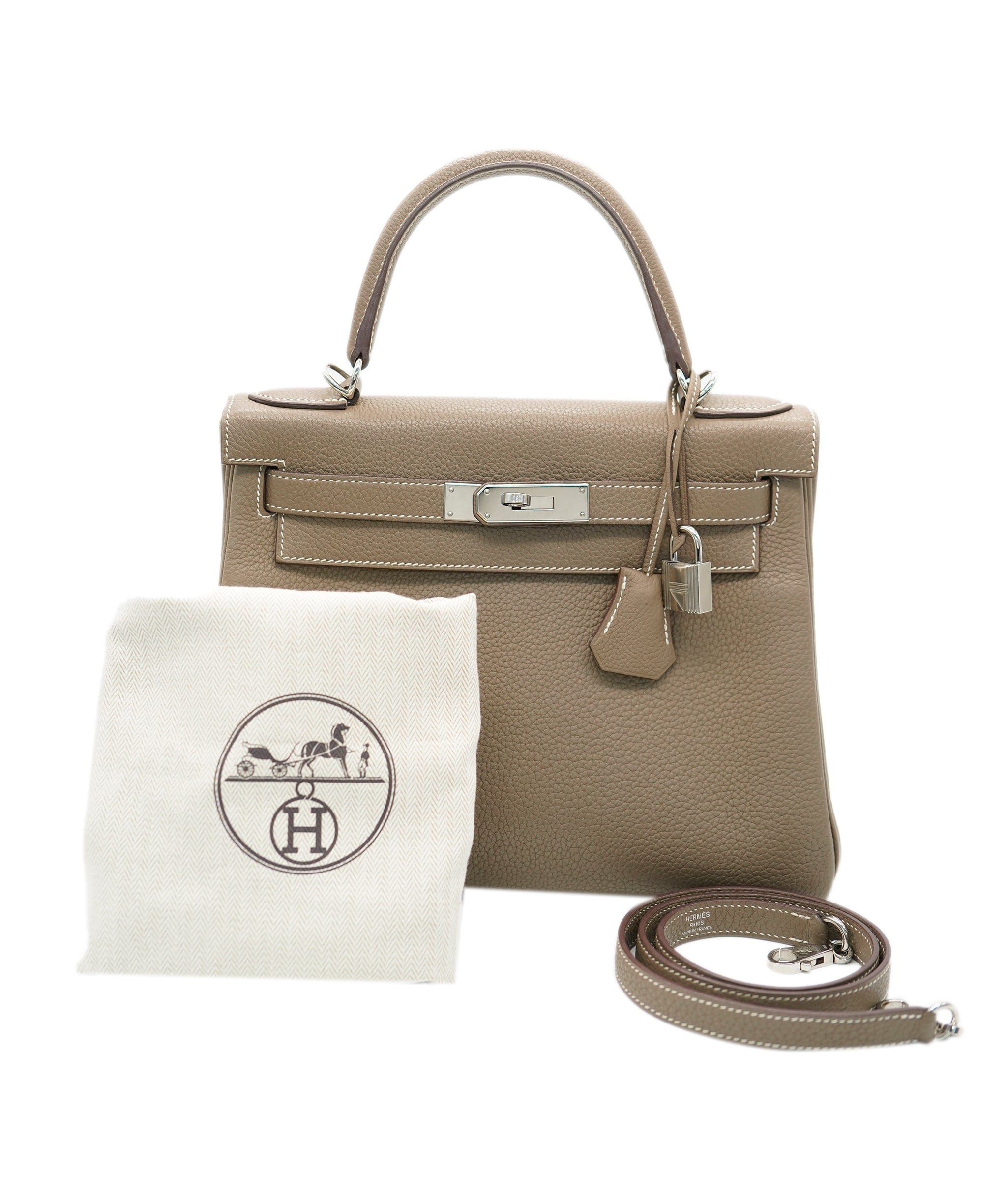 Hermès Hermès Kelly 28 Etoupe Togo PHW DXBS0054