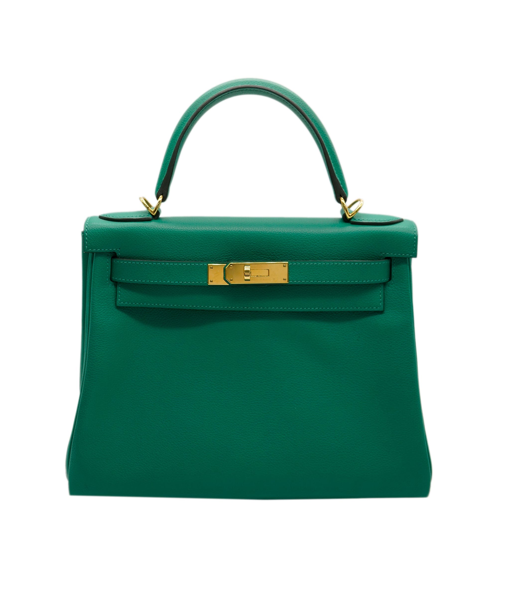 Hermès Hermes kelly 28 evercolor vert catus GHW ASL8433