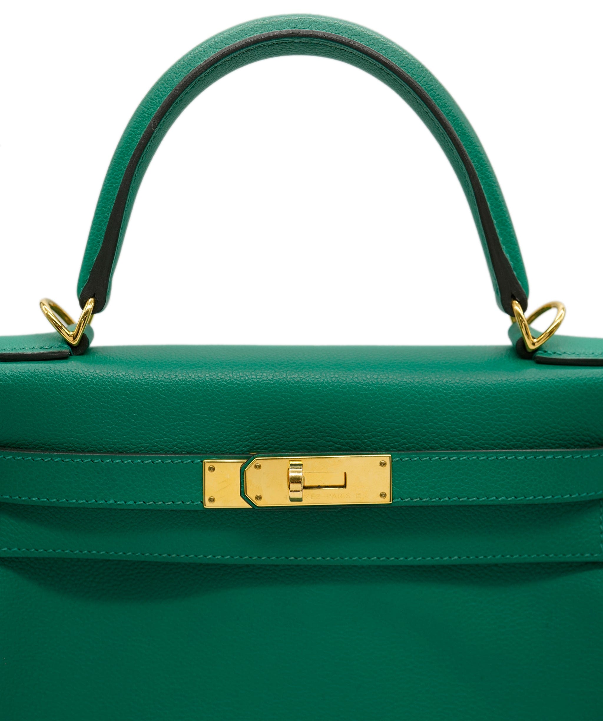 Hermès Hermes kelly 28 evercolor vert catus GHW ASL8433