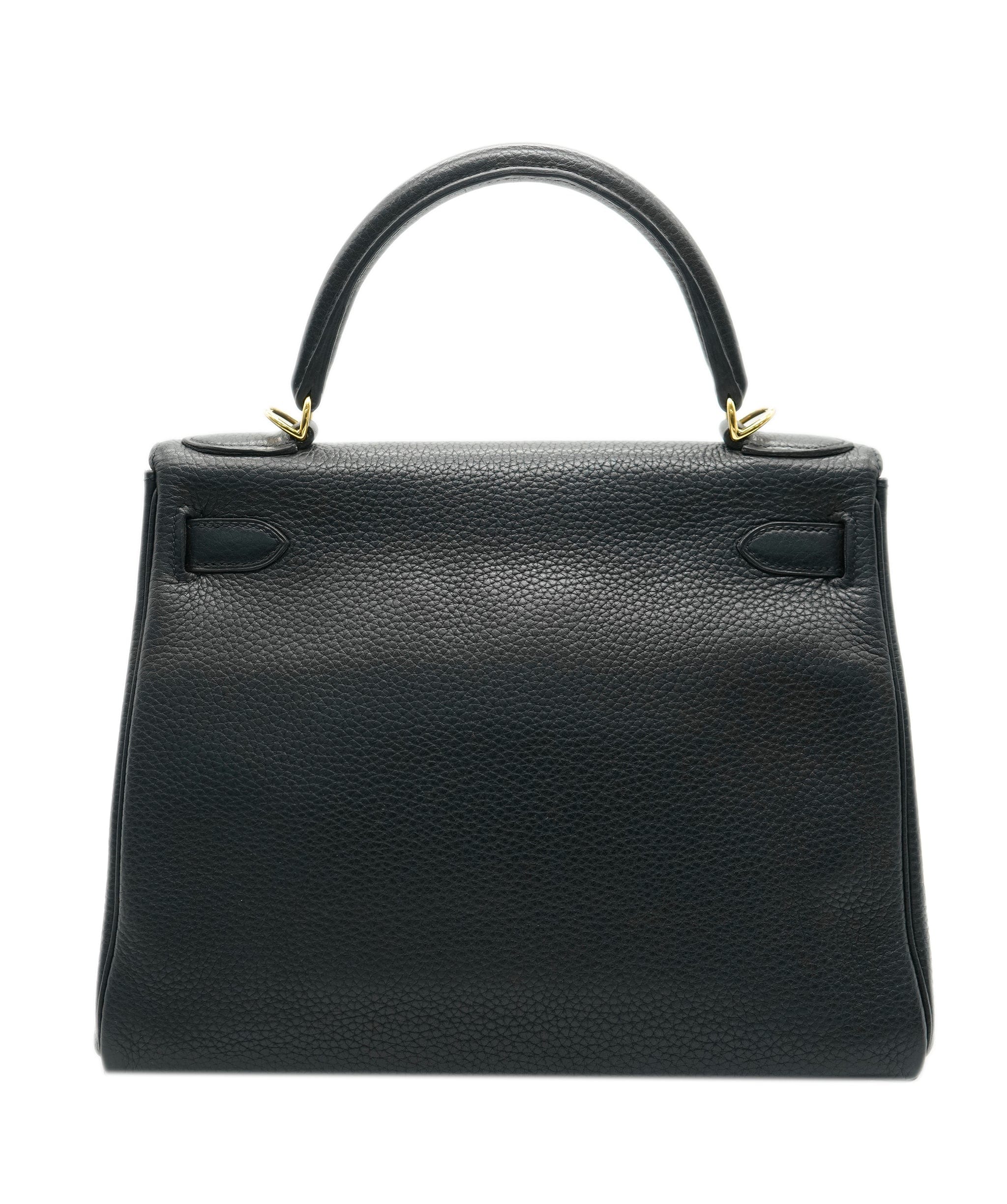 Hermès Hermès Kelly 28 Retourne Black Clemence GHW #R ASL10474