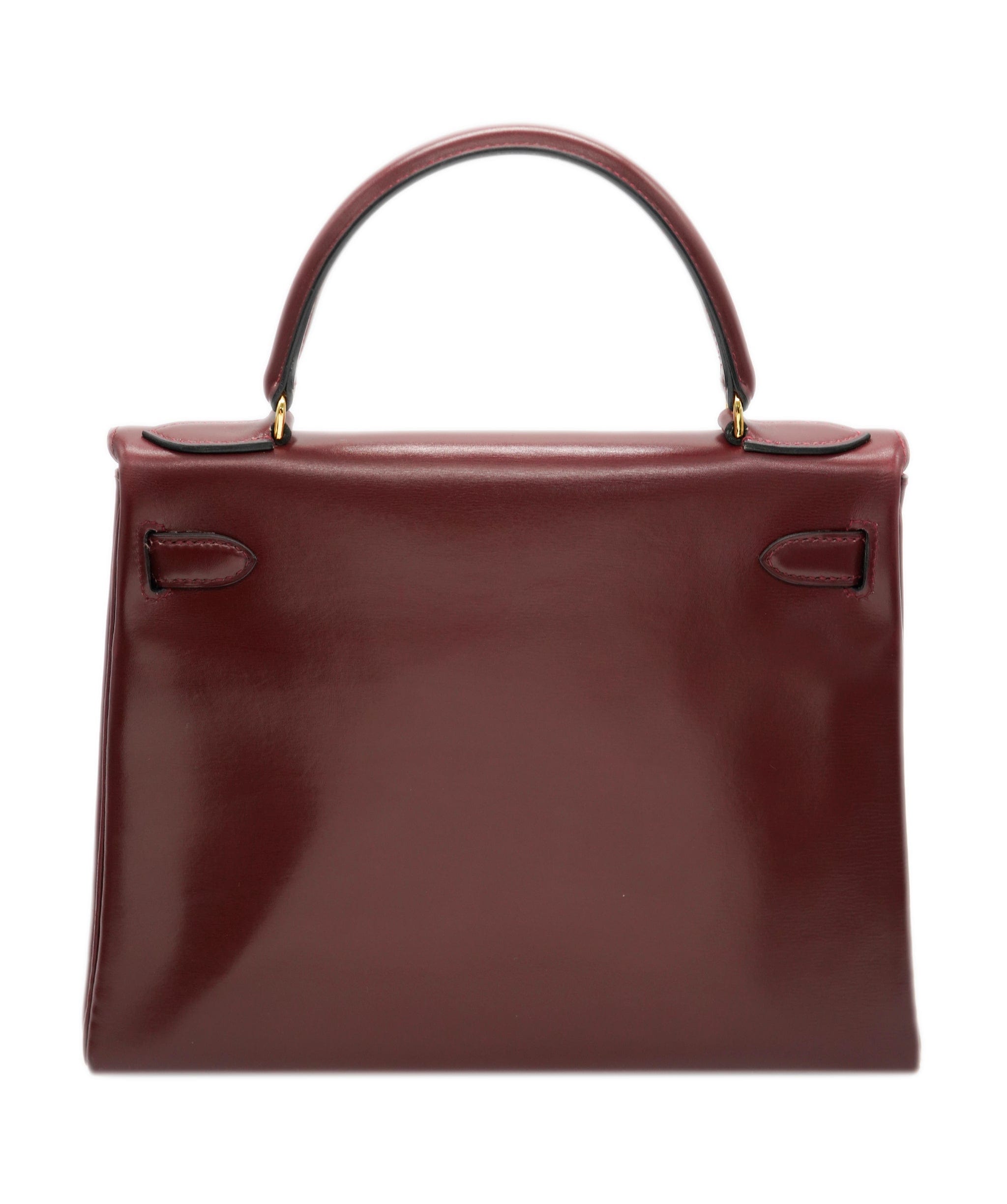 Hermès HERMES KELLY 28 RETOURNE ROUGE H BOXCALF HAND SHOULDER BAG 〇S GHW DBXS0020