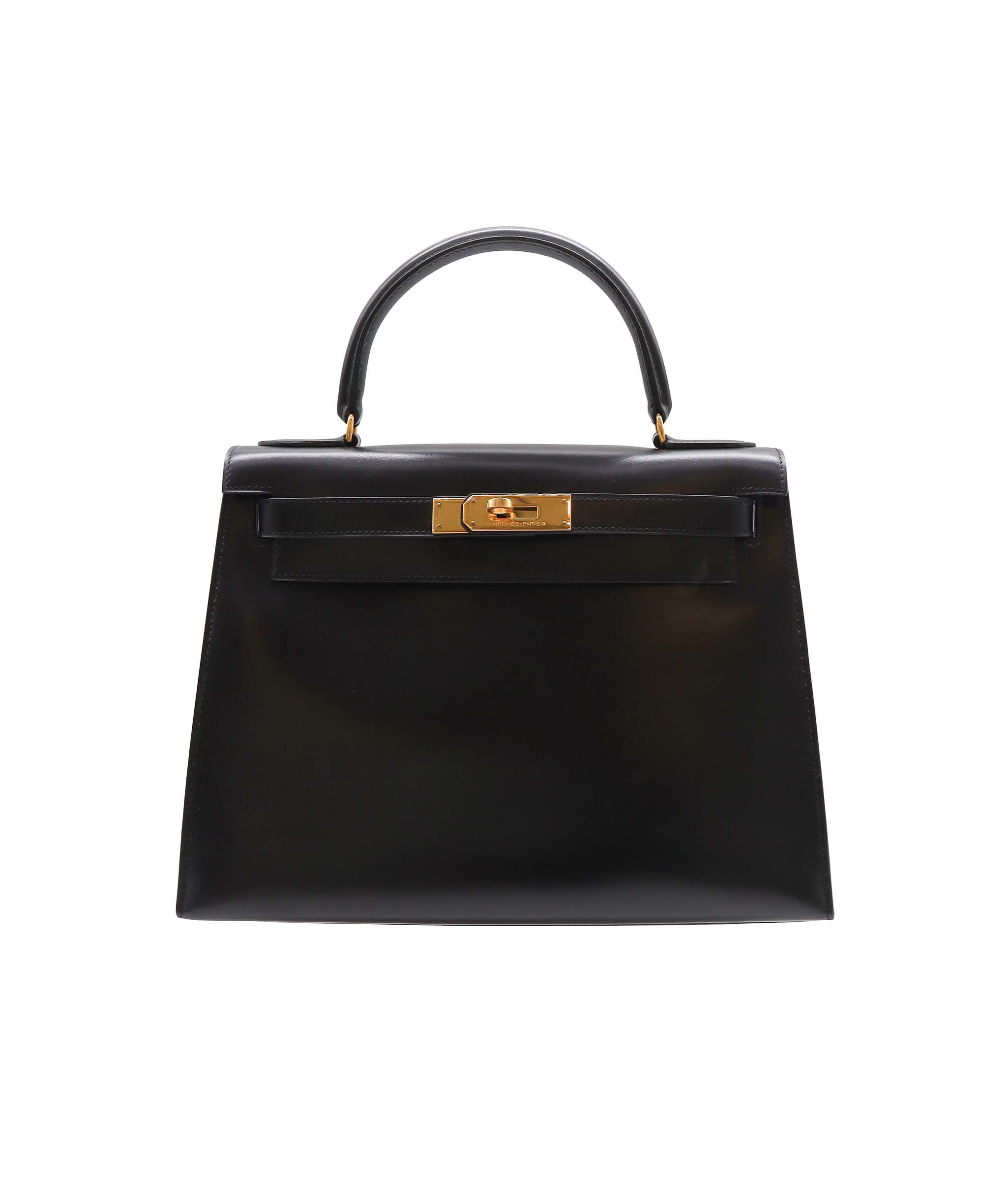 Hermès Hermes Kelly 28 Sellier Black Boxcalf #Q DXBS2199