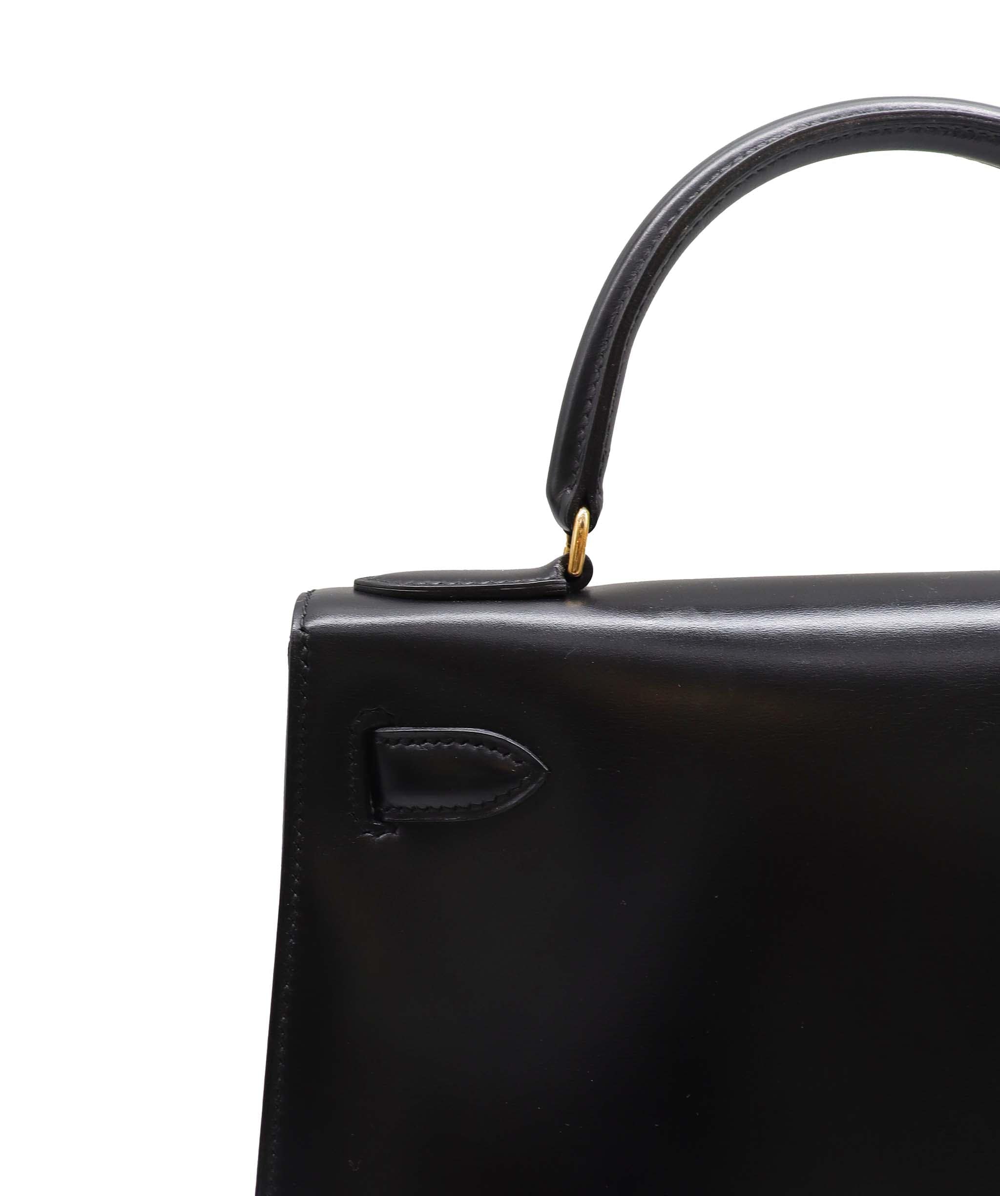 Hermès Hermes Kelly 28 Sellier Black Boxcalf #Q DXBS2199