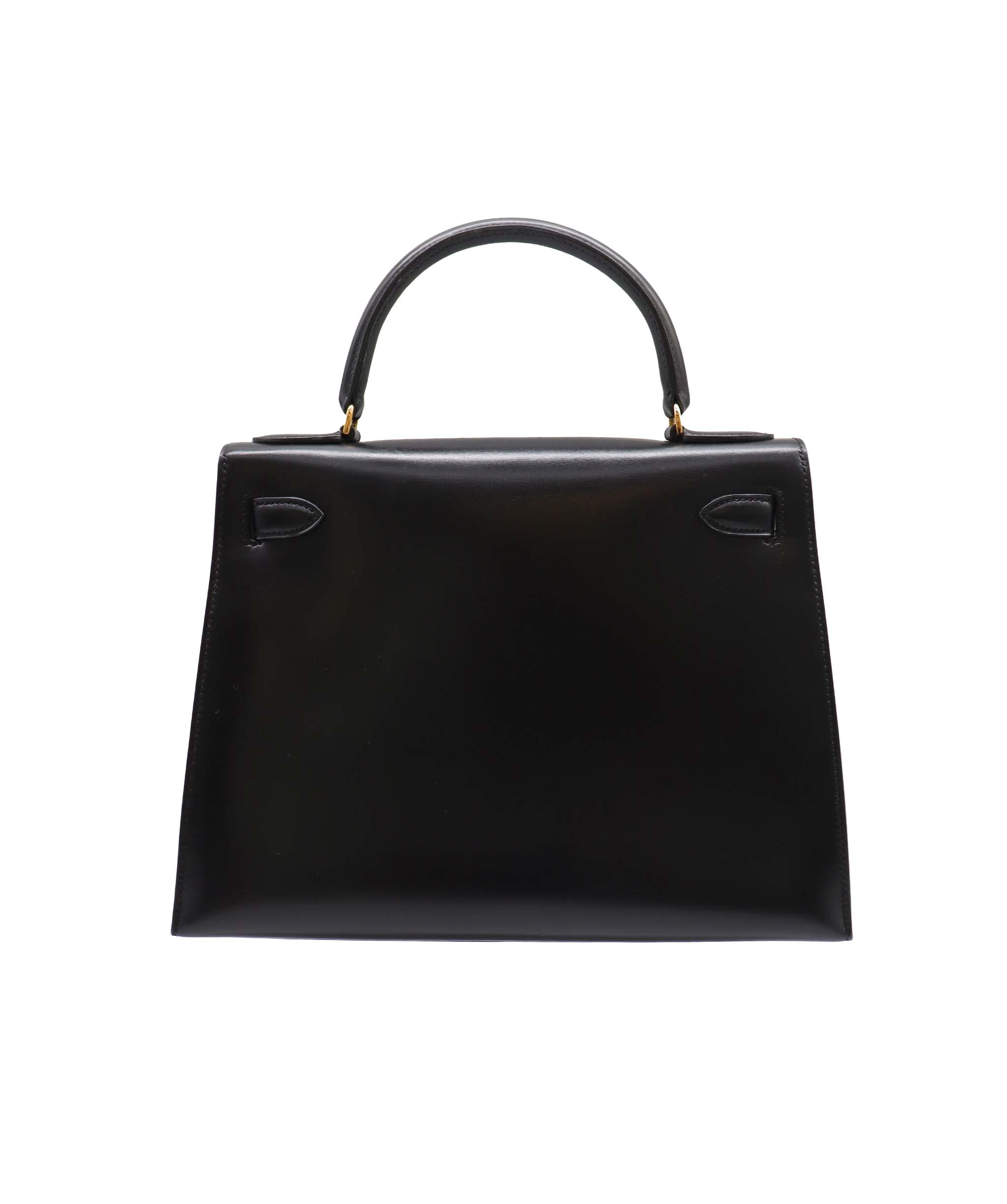 Hermès Hermes Kelly 28 Sellier Black Boxcalf #Q DXBS2199