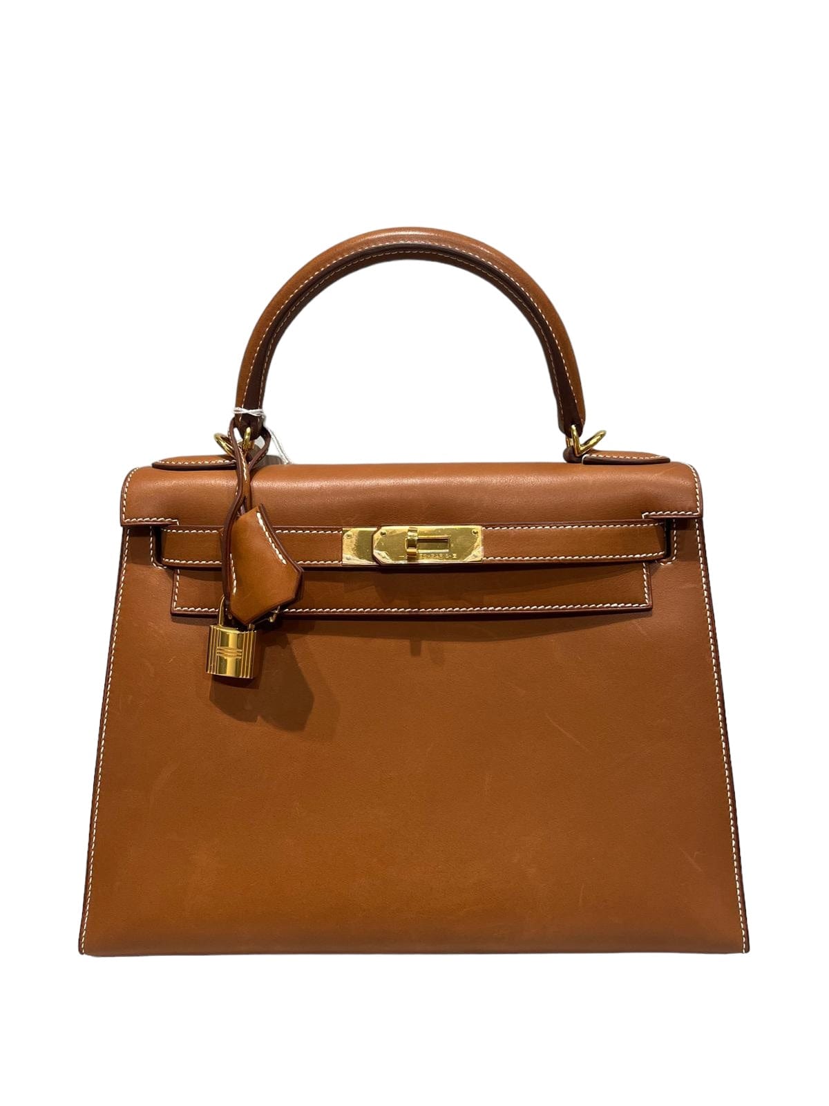 Hermès Hermès Kelly 28 Sellier Fauve Barenia GHW #C SKC1802