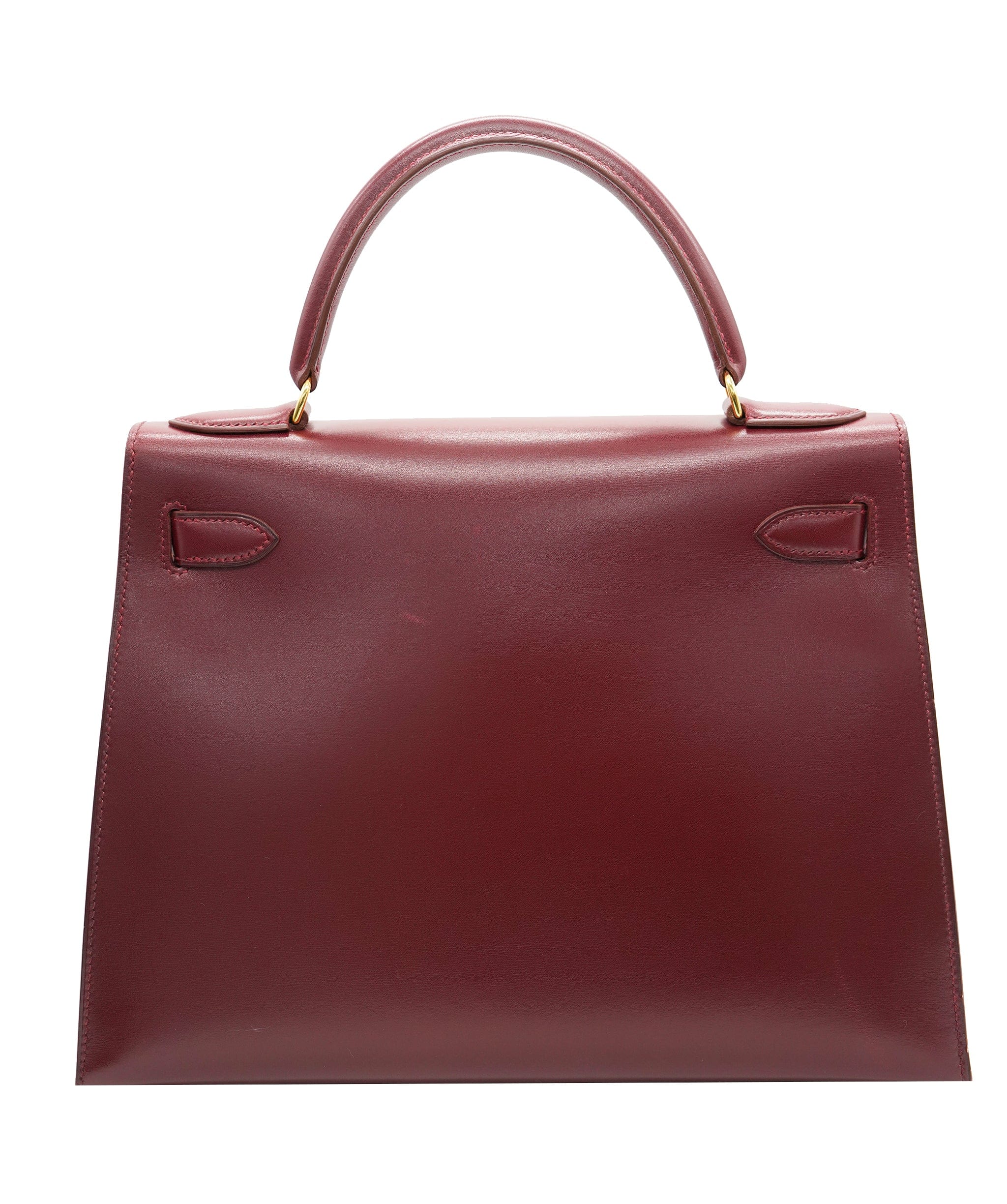 Hermès HERMES KELLY 28 SELLIER ROUGE H BOXCALF HAND SHOULDER BAG V DBXS0002