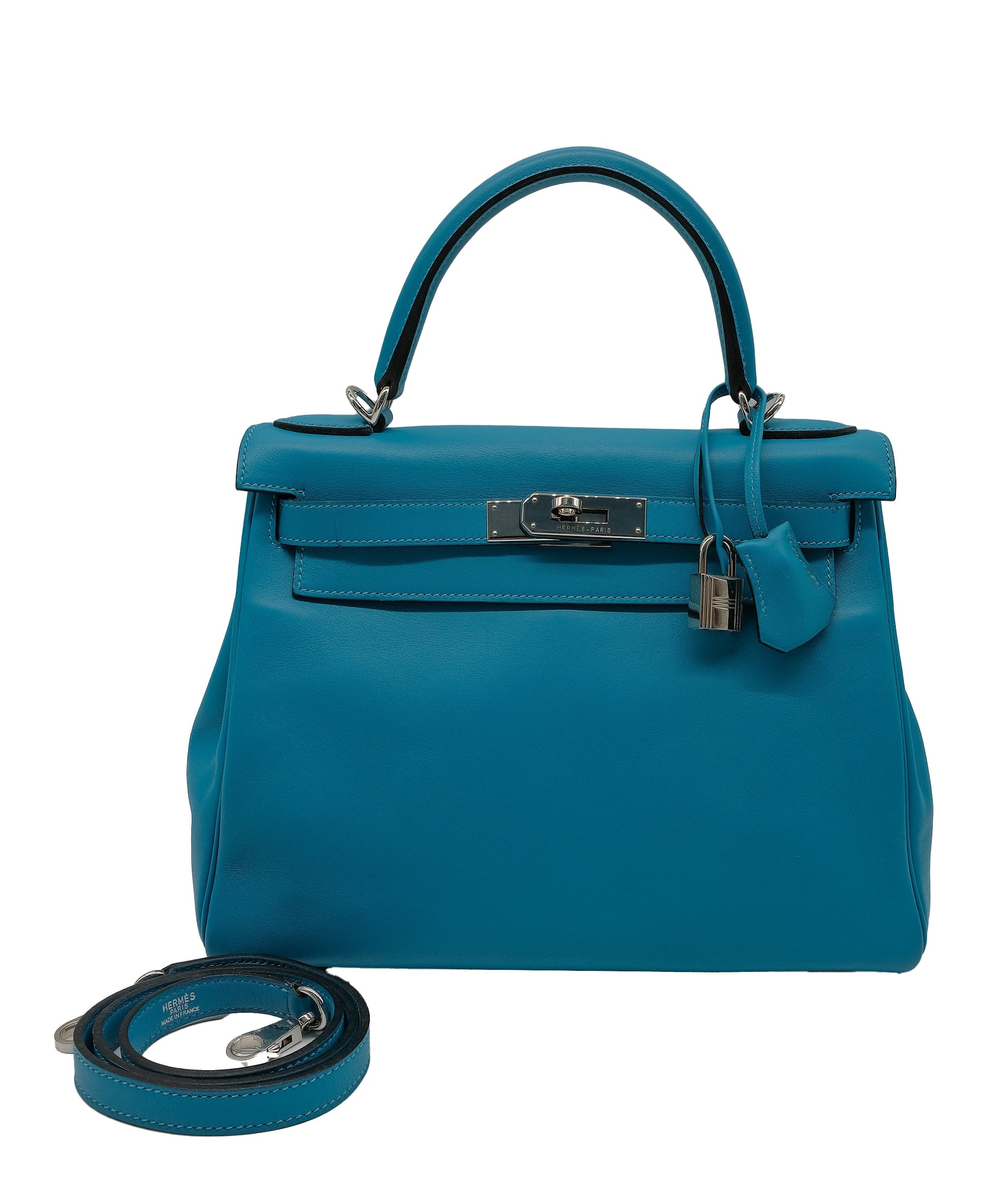 Hermès Hermès Kelly 28 Turquoise Swift PHW ASL10258