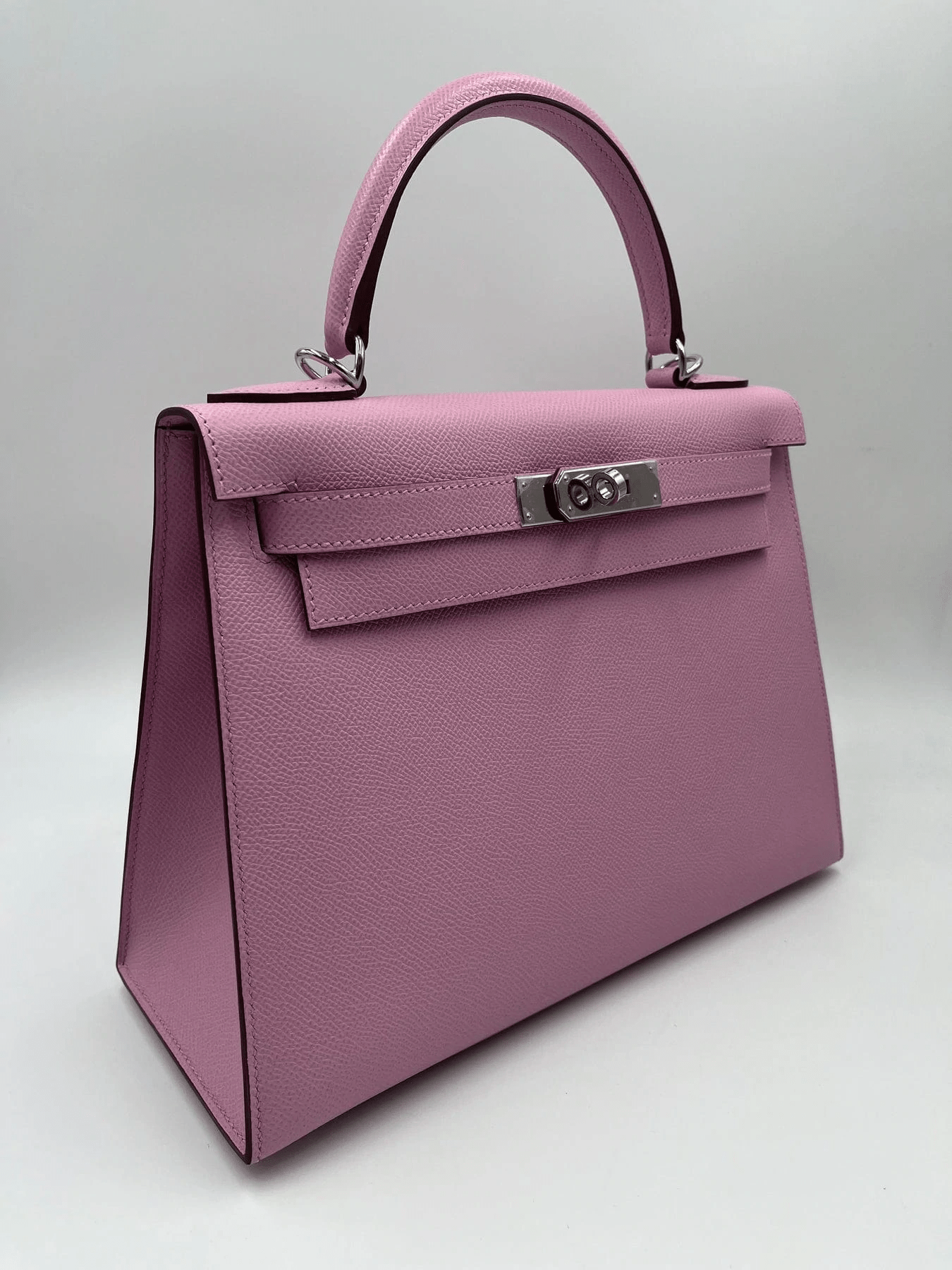 Hermès HERMÈS KELLY 28CM MAUVE SYLVESTER Epsom Leather with Palladium Hardware