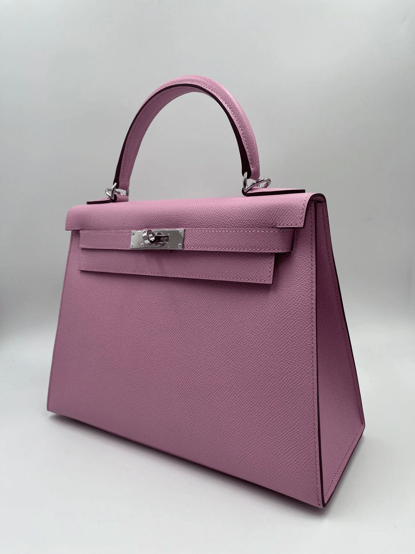 Hermès HERMÈS KELLY 28CM MAUVE SYLVESTER Epsom Leather with Palladium Hardware