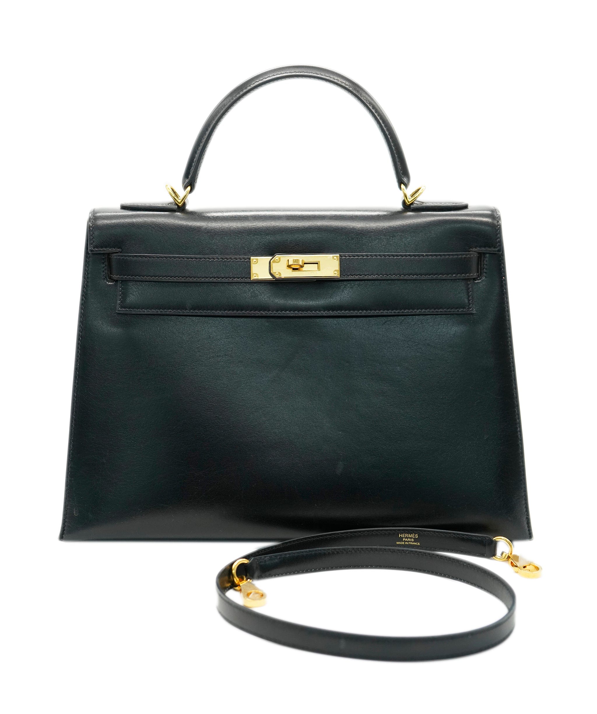 Hermès Hermes Kelly 32 Black Box with GHW *From Samia's Wardrobe*  ALC1658