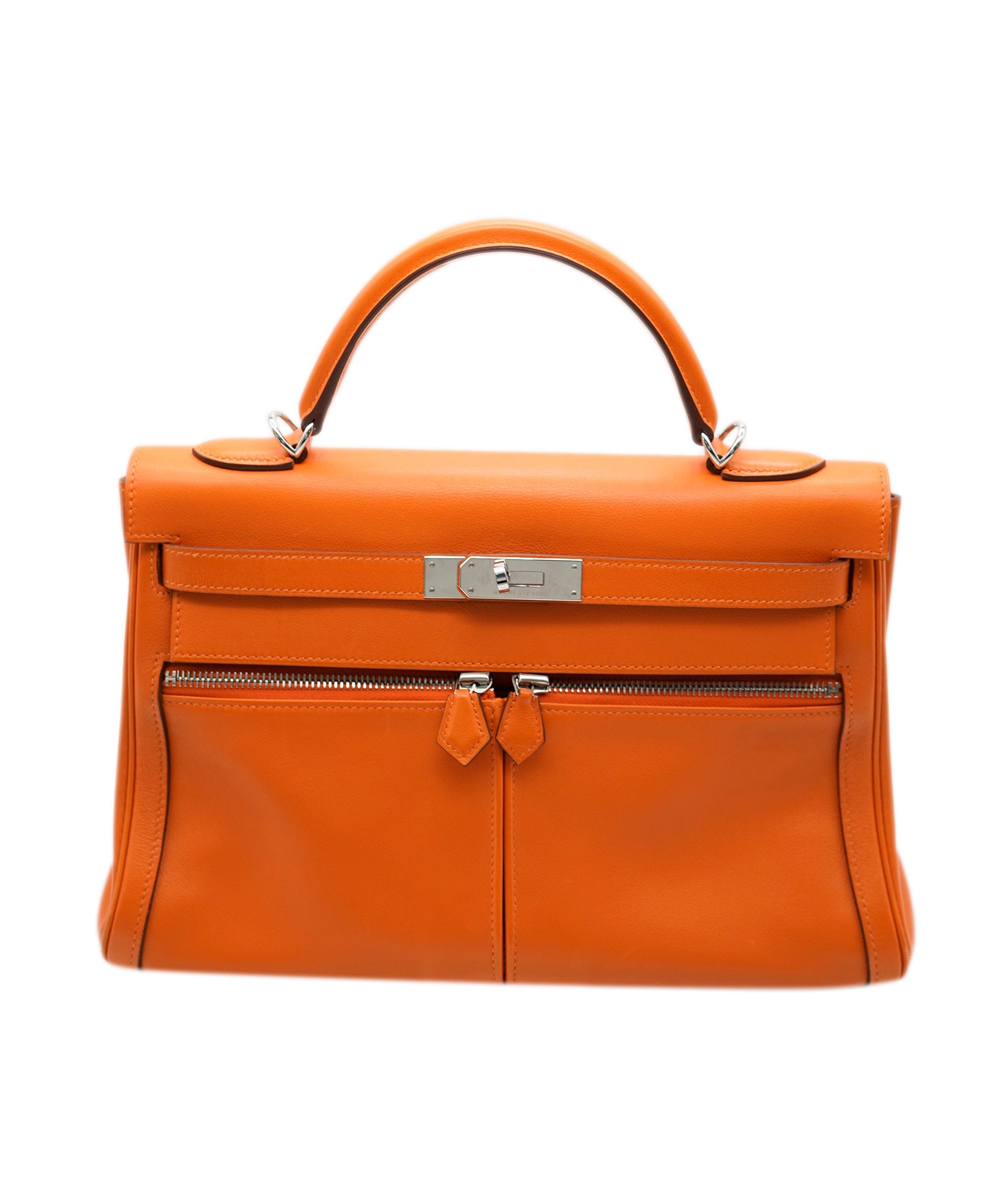 Hermès Hermès Kelly 32 Lakis Swift Orange PHW ASL2862