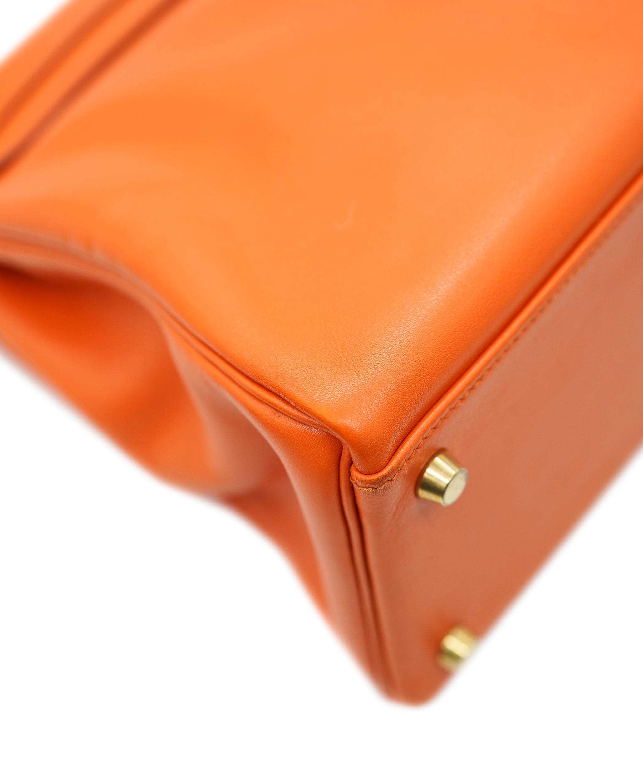 Hermès HERMES KELLY 32 RETOURNE ORANGE SWIFT HAND SHOULDER BAG B DBXS0019