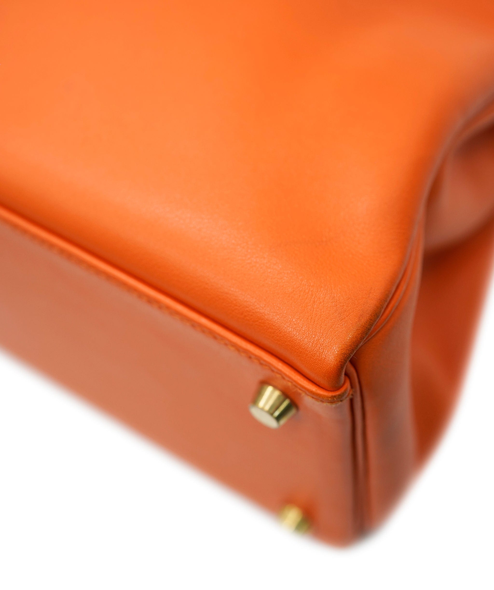 Hermès HERMES KELLY 32 RETOURNE ORANGE SWIFT HAND SHOULDER BAG B DBXS0019