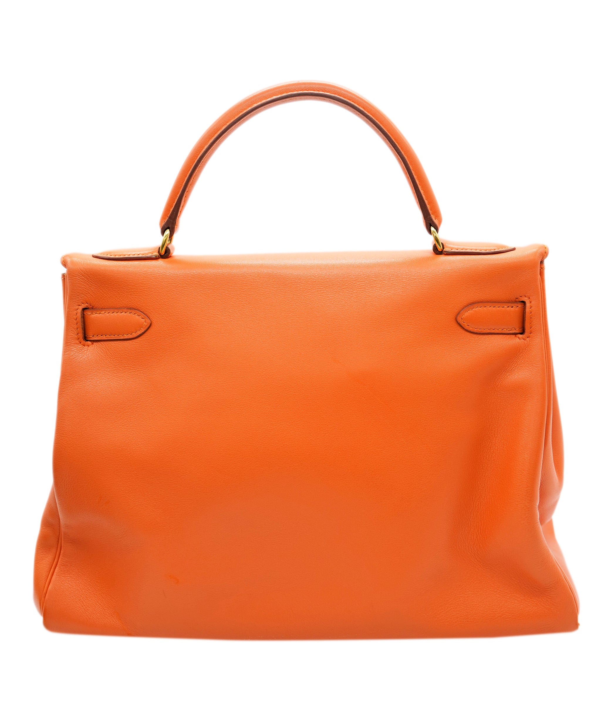 Hermès HERMES KELLY 32 RETOURNE ORANGE SWIFT HAND SHOULDER BAG B DBXS0019