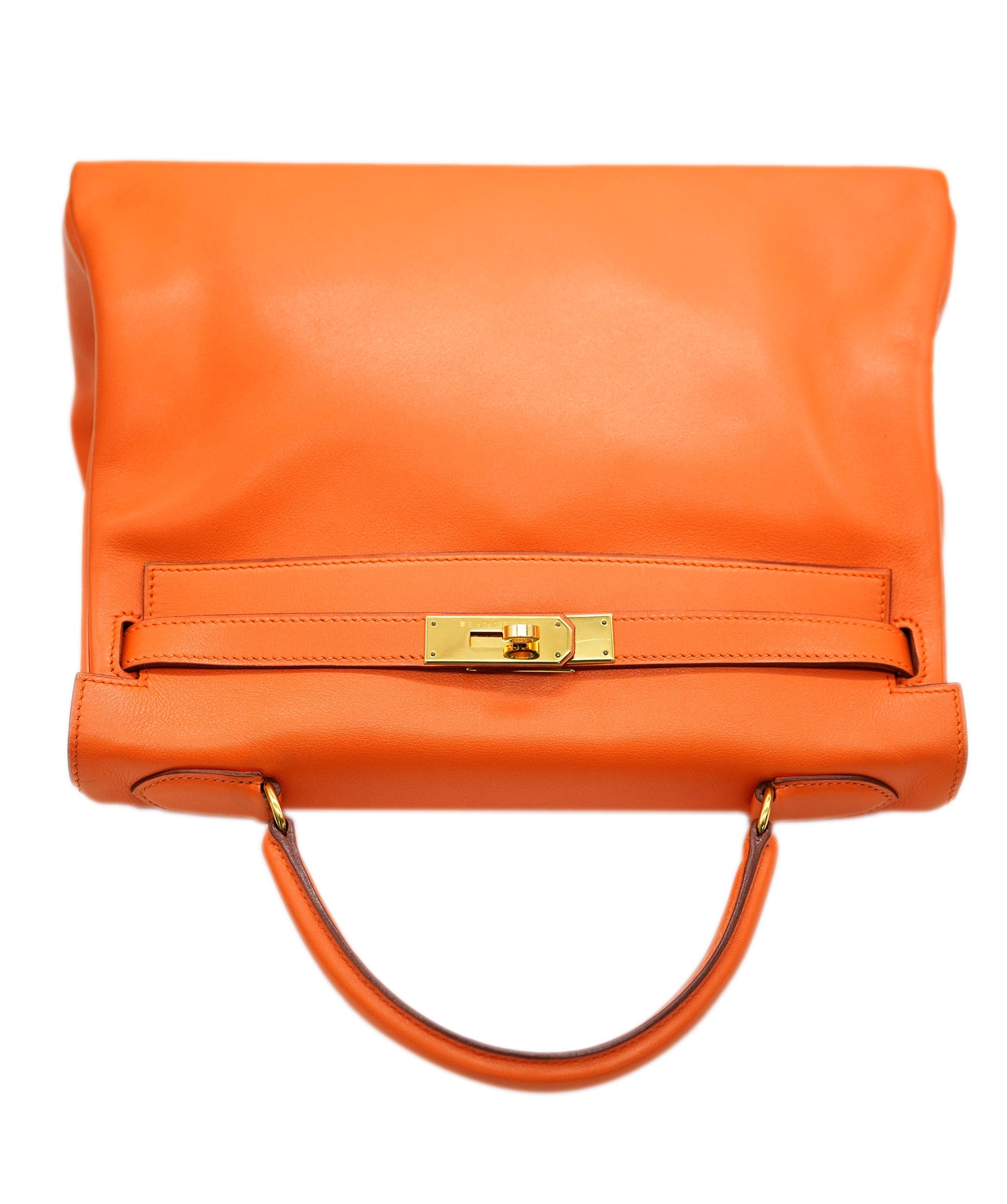 Hermès HERMES KELLY 32 RETOURNE ORANGE SWIFT HAND SHOULDER BAG B DBXS0019