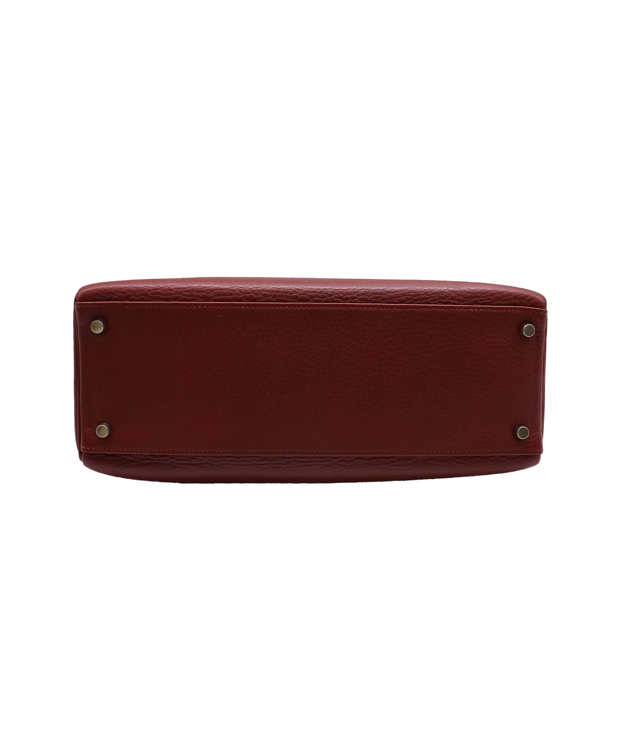 Hermès HERMES KELLY 32 RETOURNE  TAURILLON CLEMENCE ROUGE GARANCE HAND SHOULDER BAG □D 90251958 DXBS1353