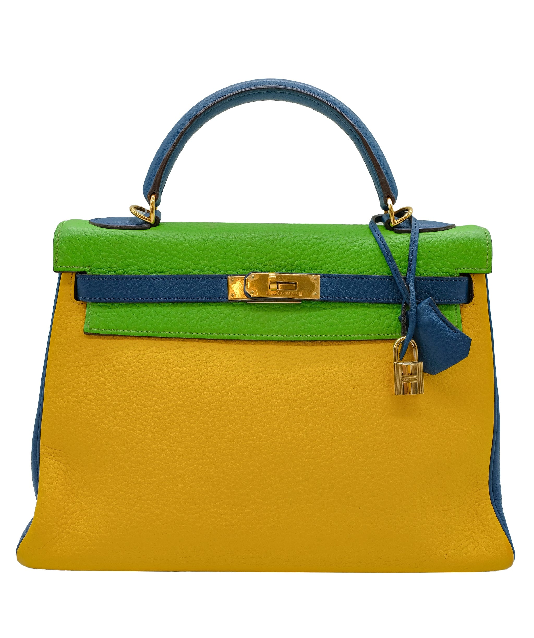 Hermès Hermes Kelly 32cm  Tricolor Togo Leather ASC5315