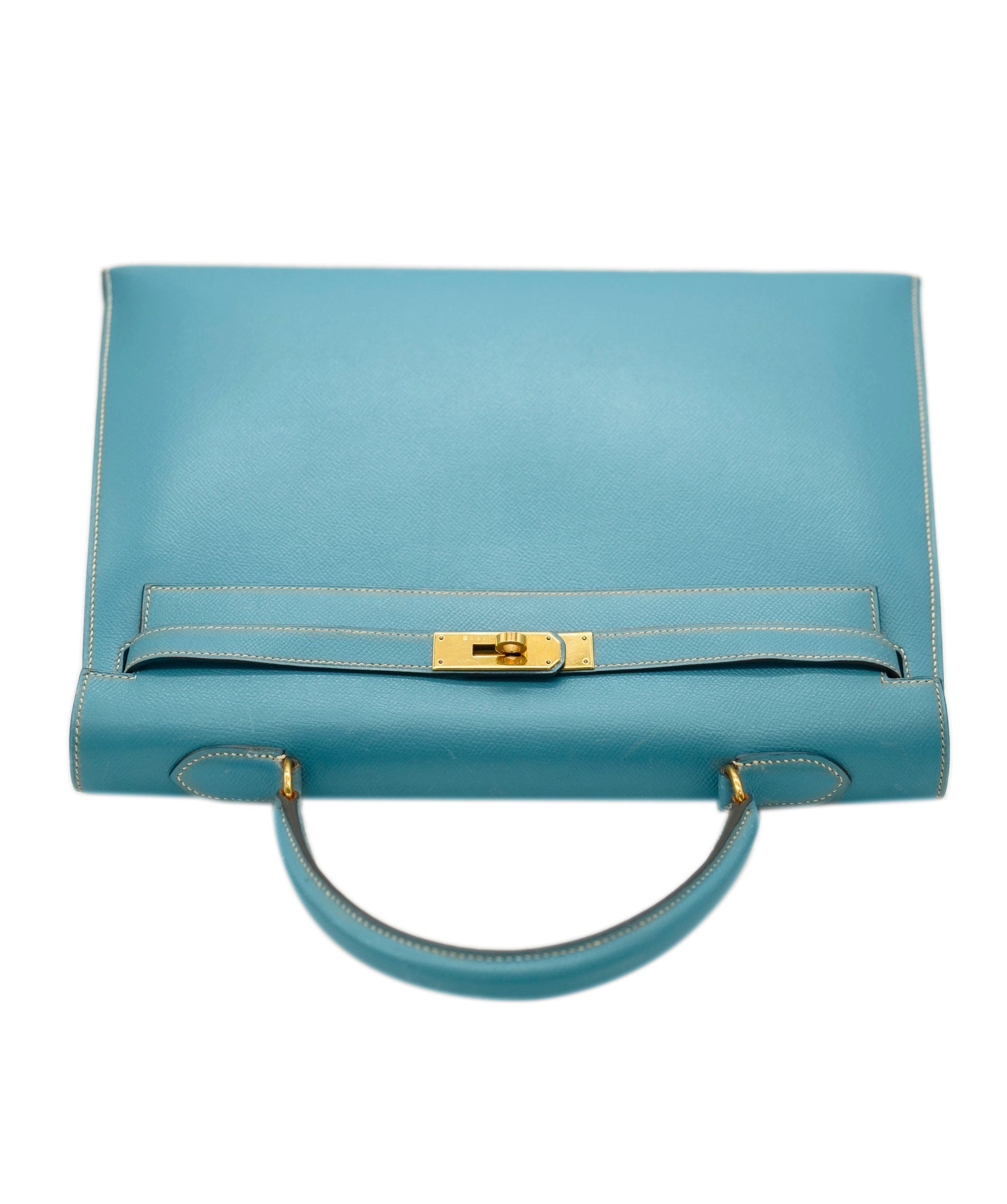 Hermès Hermes Kelly 35 Blue Jeans With GHW  ALC1742