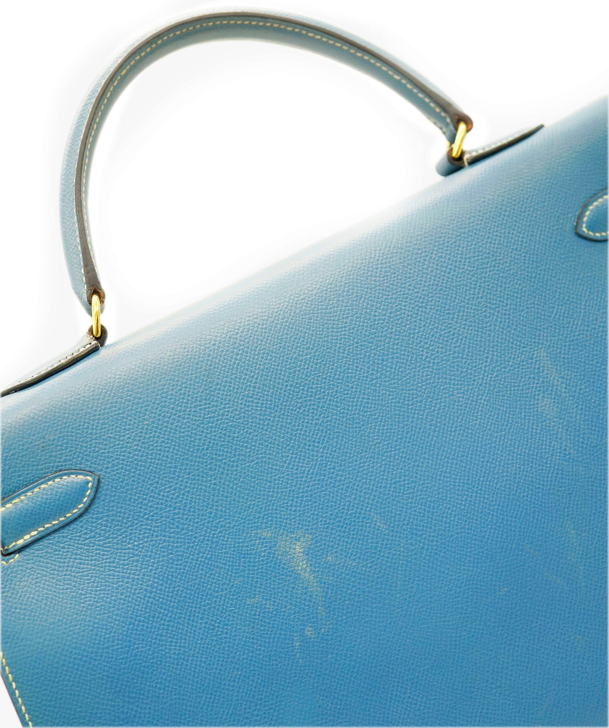 Hermès Hermes Kelly 35 Blue Jeans With GHW  ALC1742