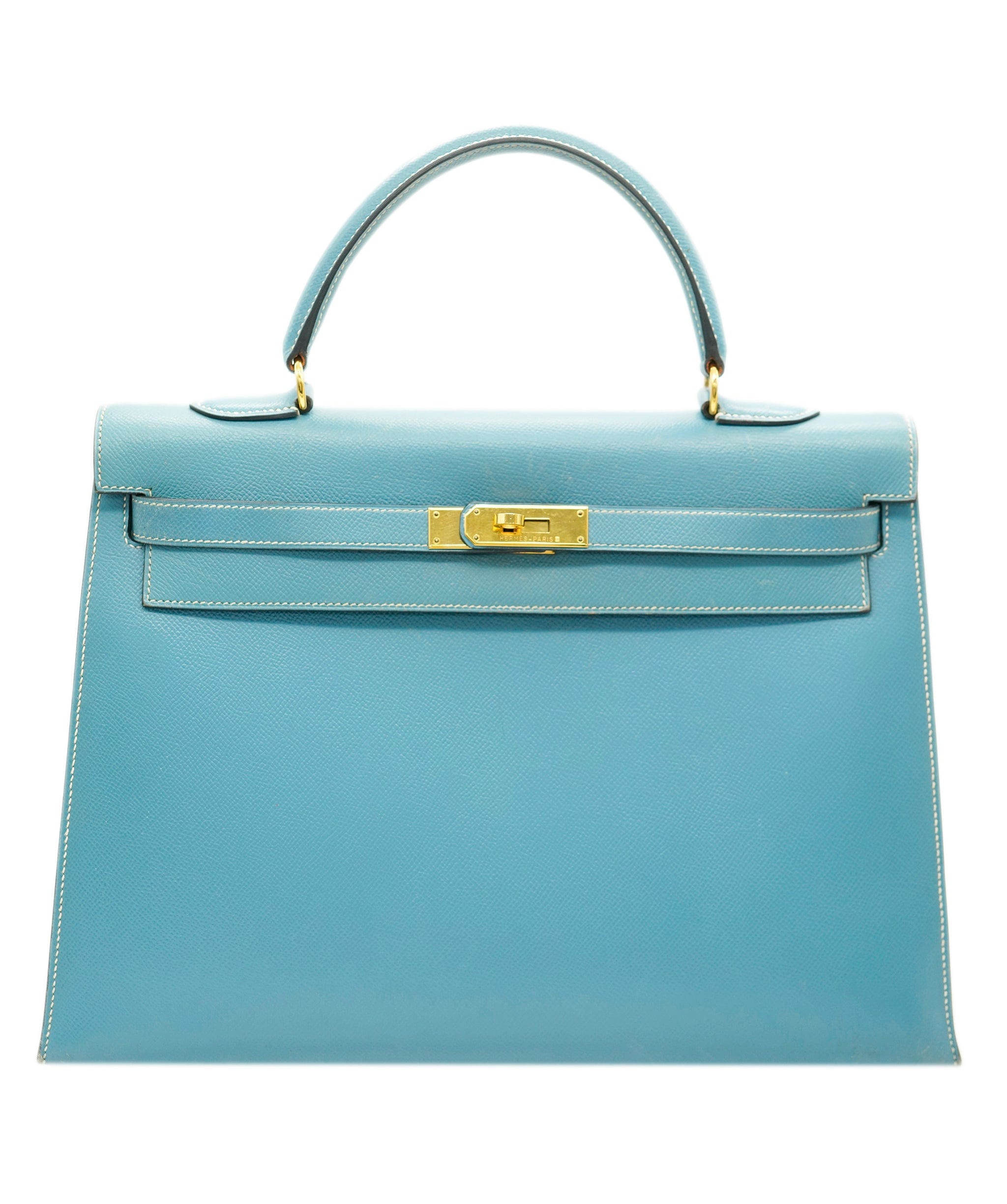 Hermès Hermes Kelly 35 Blue Jeans With GHW  ALC1742