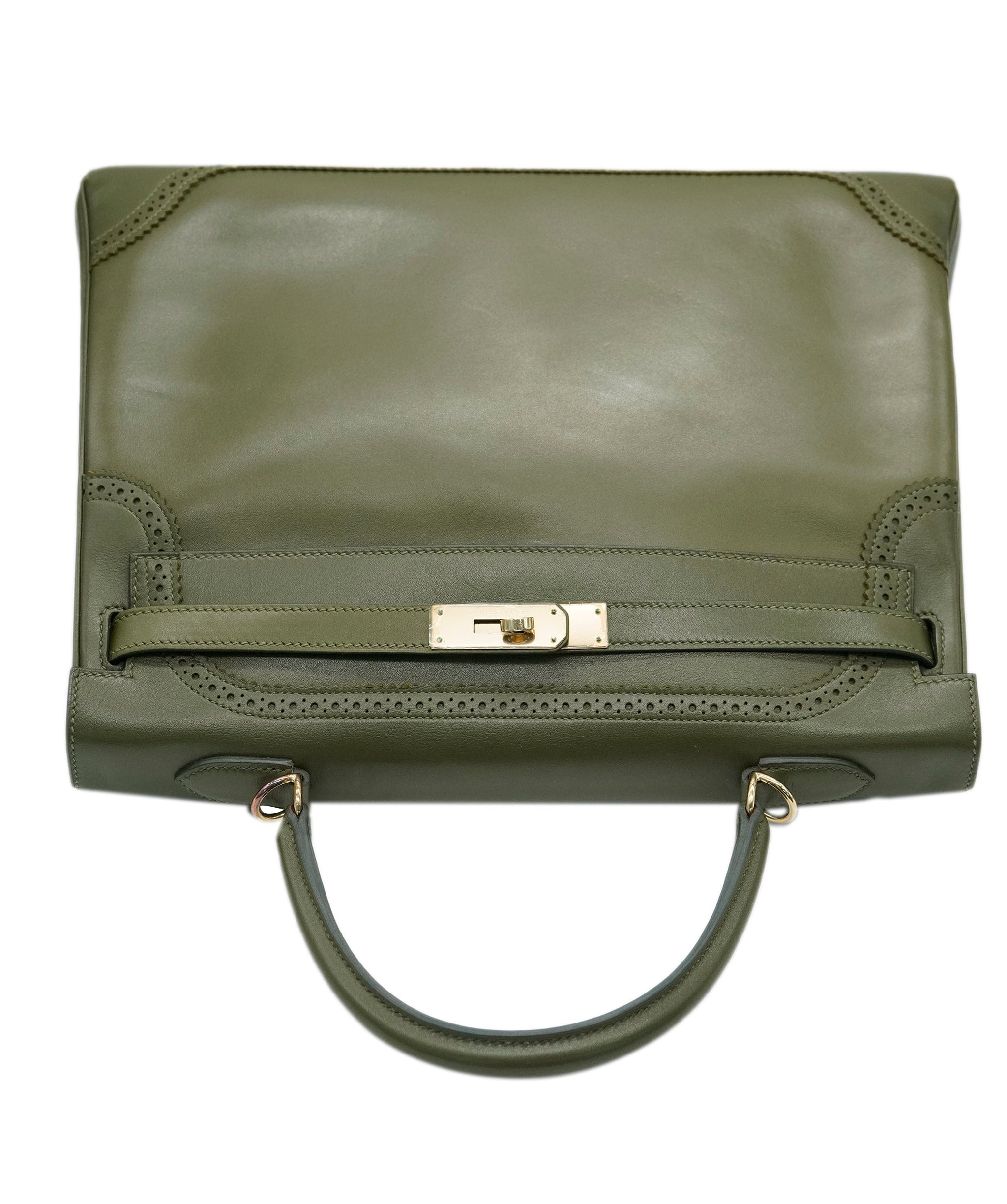 Hermès Hermès Kelly 35 Ghillies Vert Veronese Tadelakt GHW ASC4960