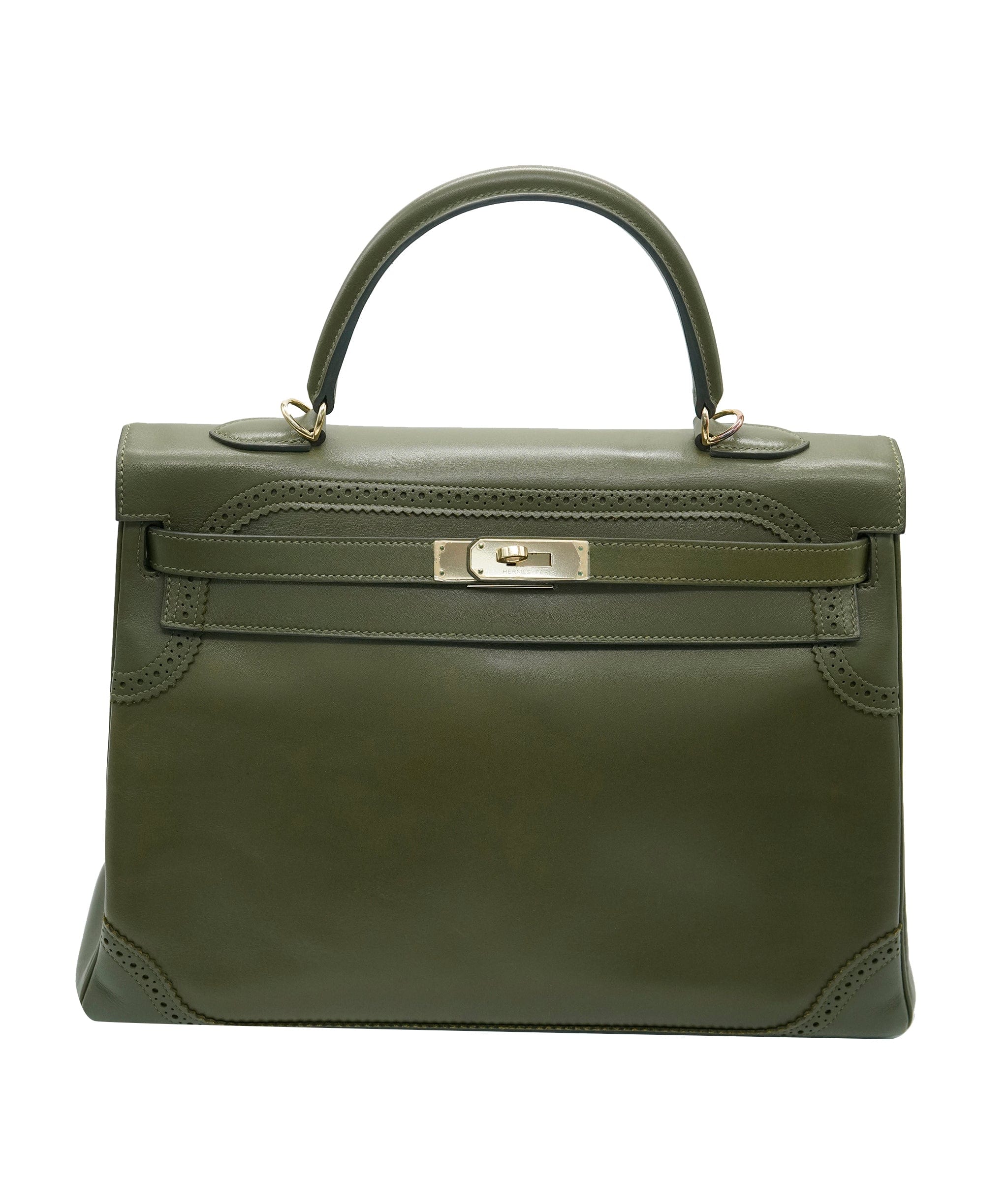 Hermès Hermès Kelly 35 Ghillies Vert Veronese Tadelakt GHW ASC4960