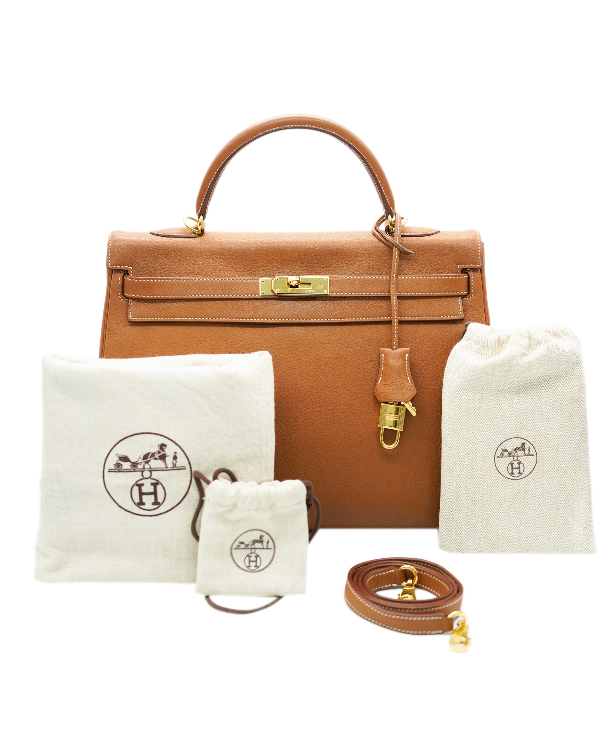 Hermès Hermes Kelly 35 Gold Barenia GHW  REC1710