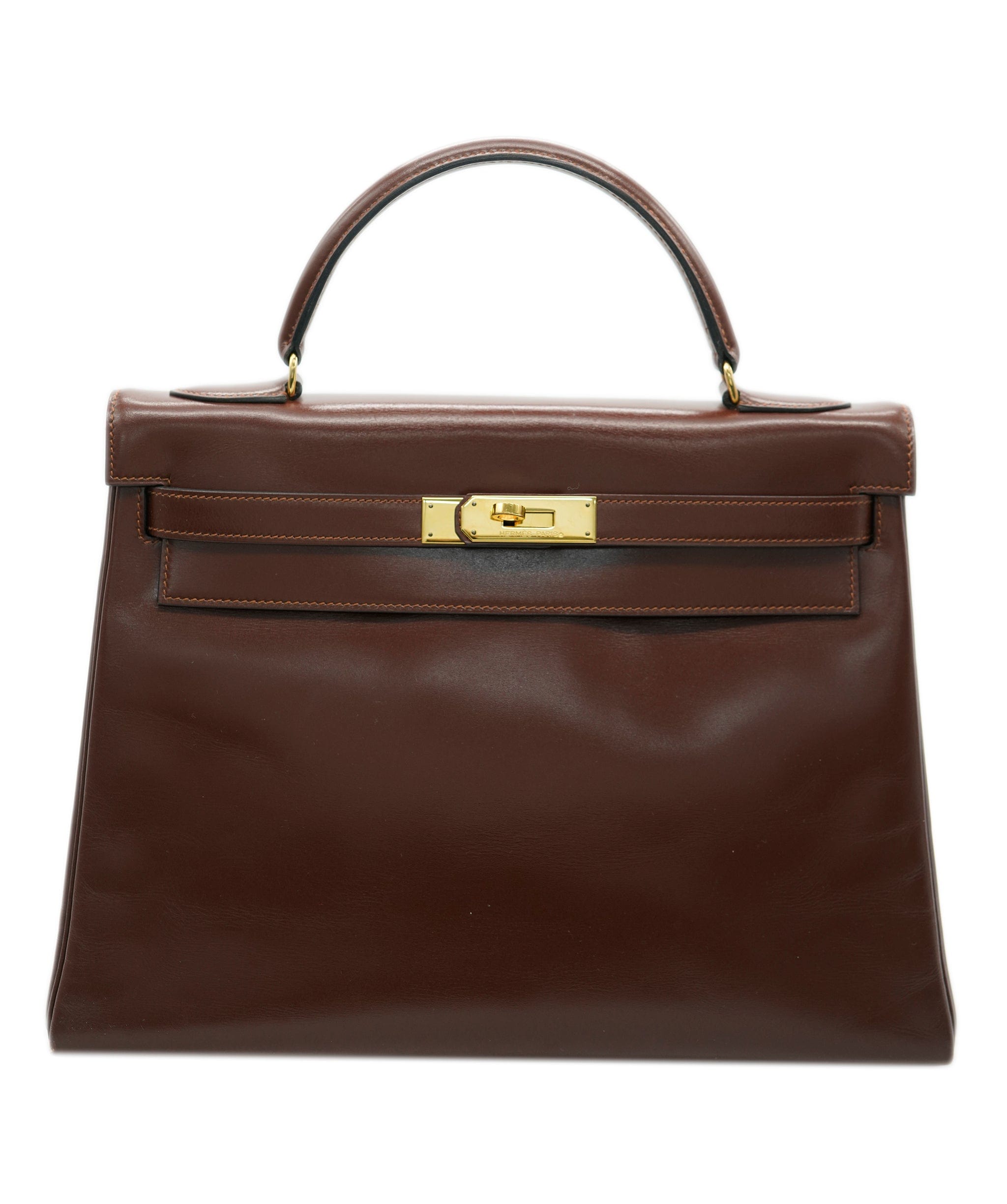 Hermès Hermes Kelly Box 32 Retourne Noisette With GHW  ALC1739